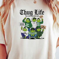 Thug Life Portland Frog T-Shirt – Funny Rebellious Streetwear Tee – Freedom Graphic Top
