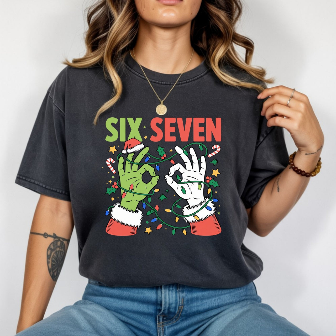 Funny Six Seven Shirt – Christmas Meme Humor Tee
