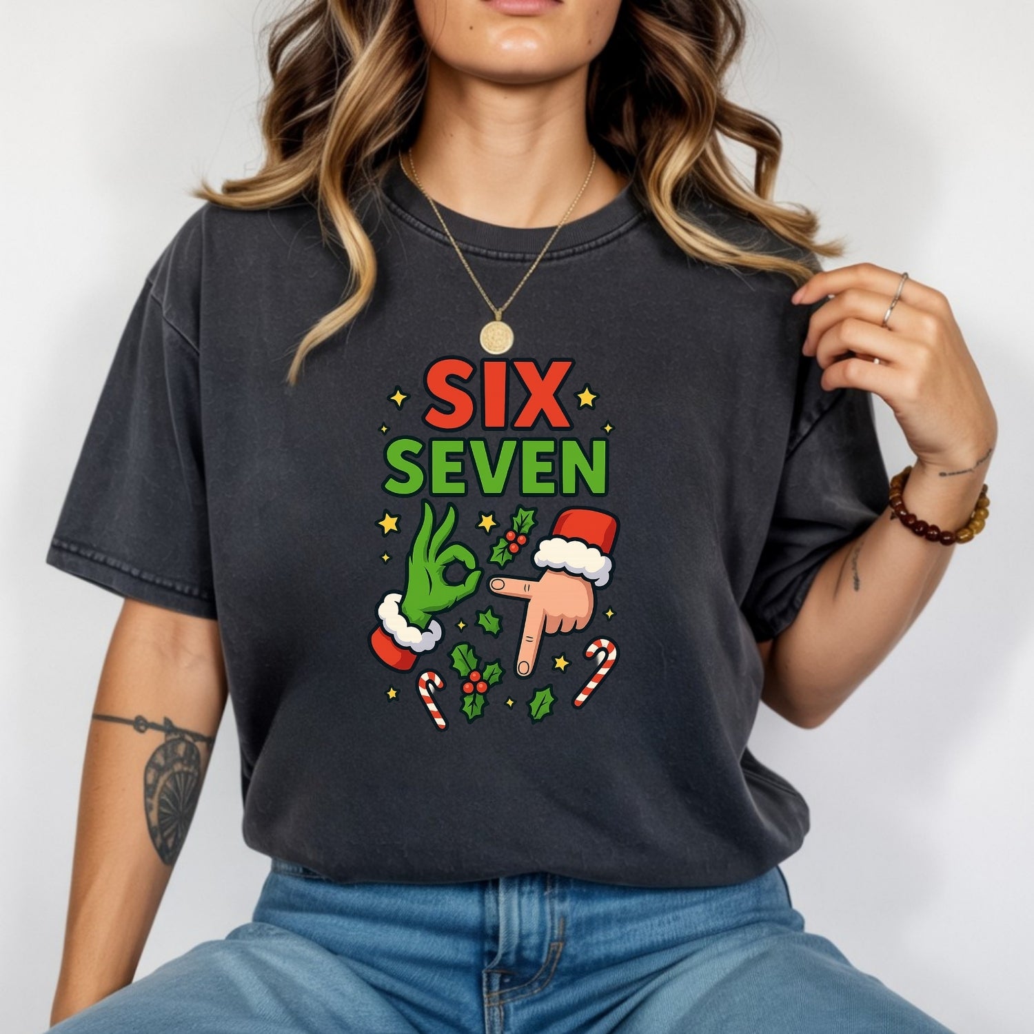 Santa Meme T-Shirt – Six Seven Holiday Humor Graphic Tee