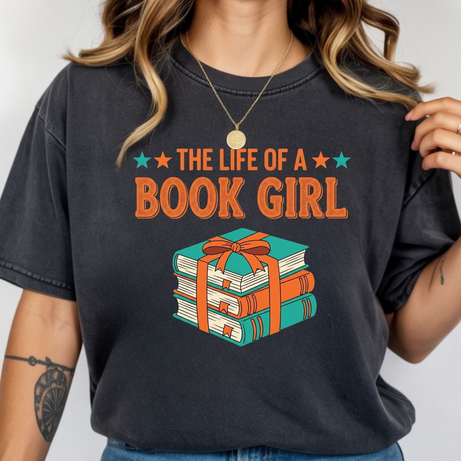 The Life of a Book Girl Shirt - Showgirl Graphic Tee - Book Lover Fan Convention T-Shirt