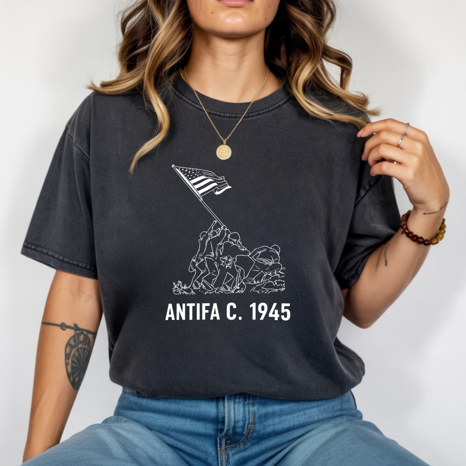 1945 Victory Shirt – Vintage USA Heritage Tee – Freedom and Unity Design