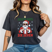 Funny Santa Says Six Seven T-Shirt – Christmas Meme Graphic Tee