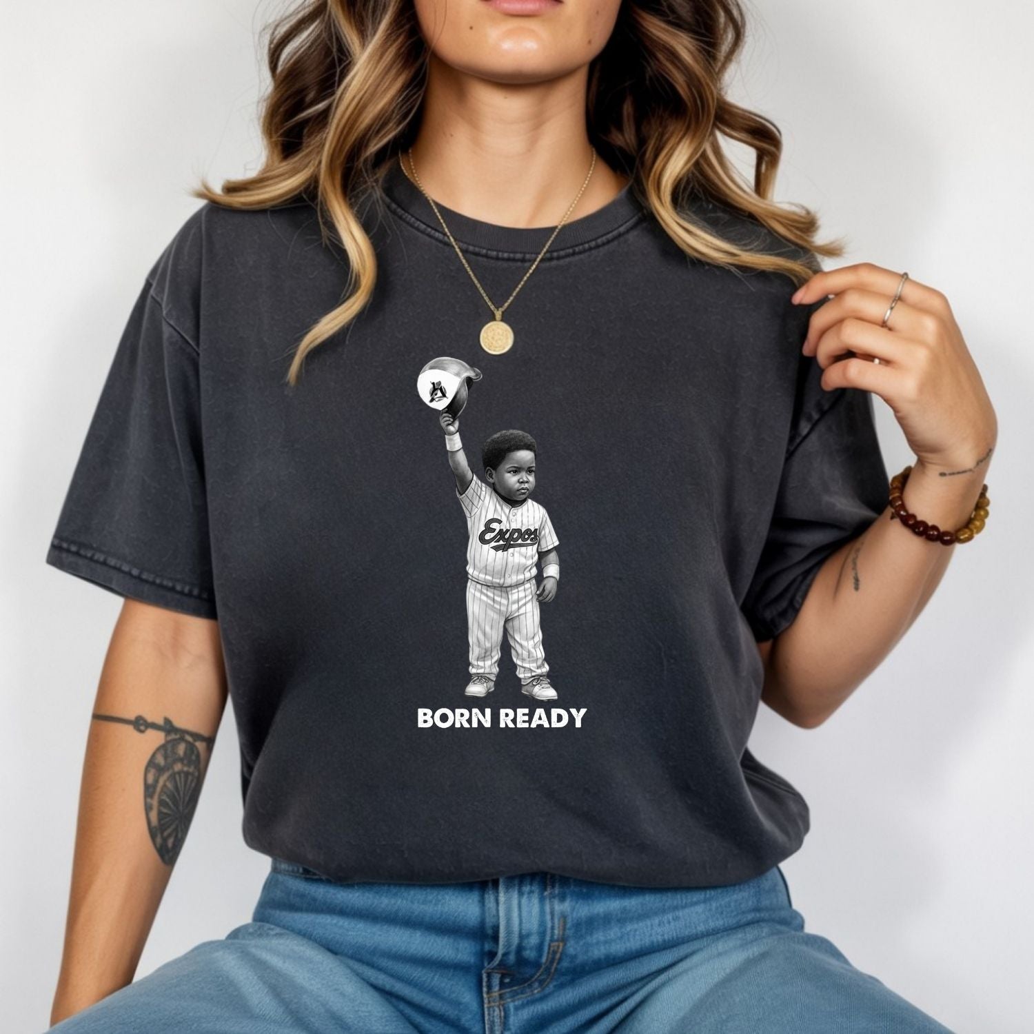 Born Ready Sports Tee – Retro Vladdy Baseball Fan Graphic Shirt