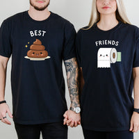 Best Friends Girl Poop Letter Matching T-Shirts For Besties