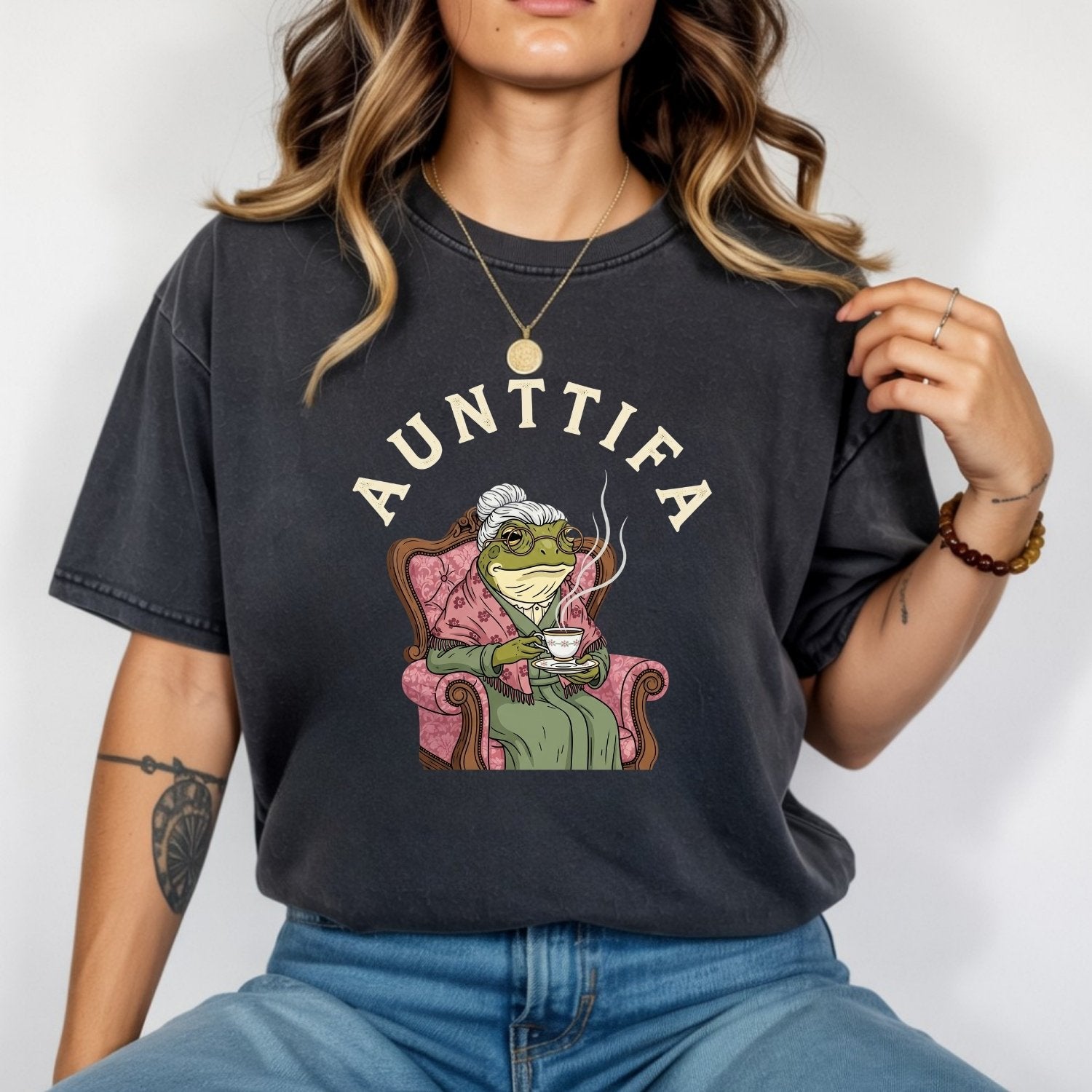 Funny Frog Meme Shirt – Aunt Tifa Inspired Graphic Tee