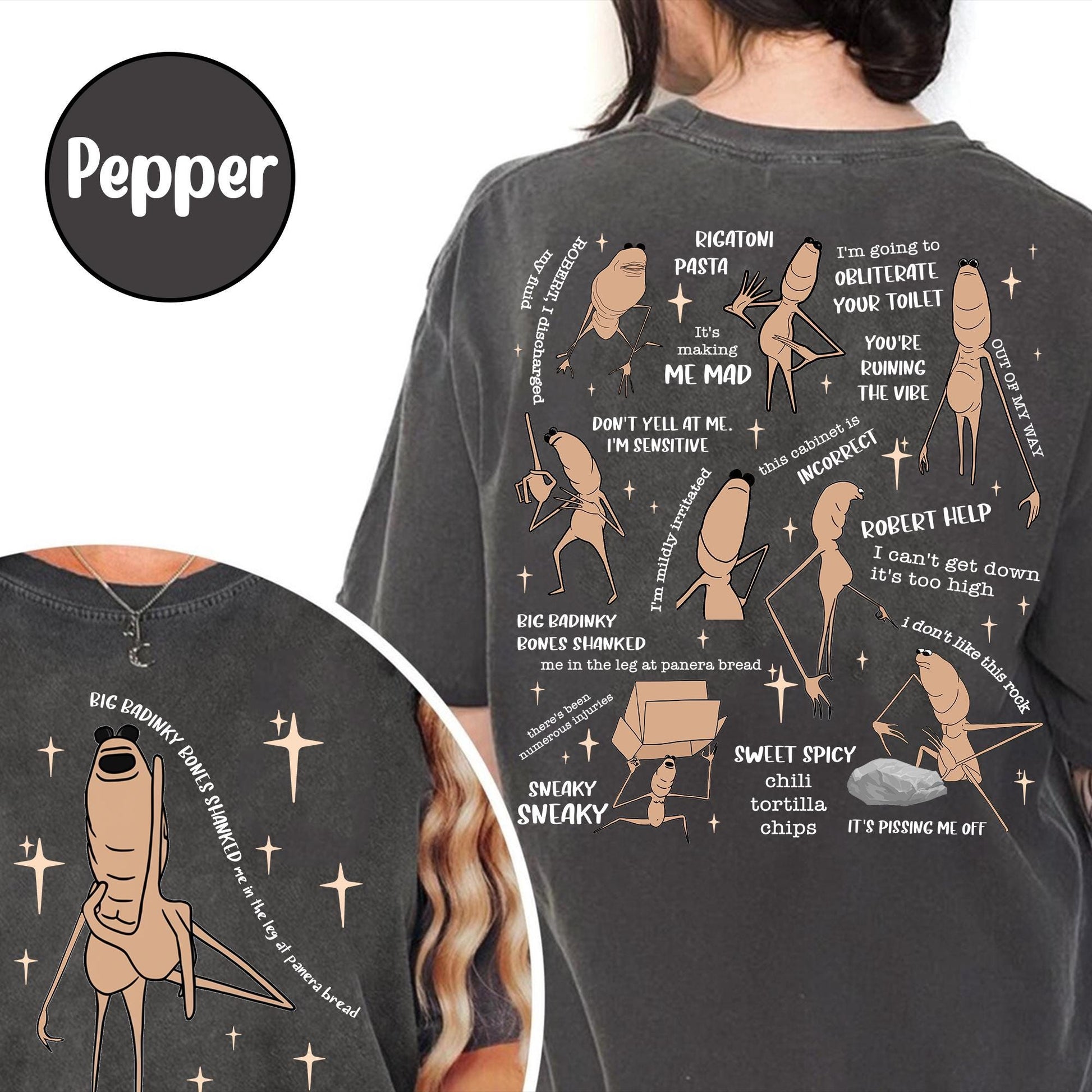 Marcus the Worm Meme Shirt – 2-Sided Funny Robert Help Graphic Tee