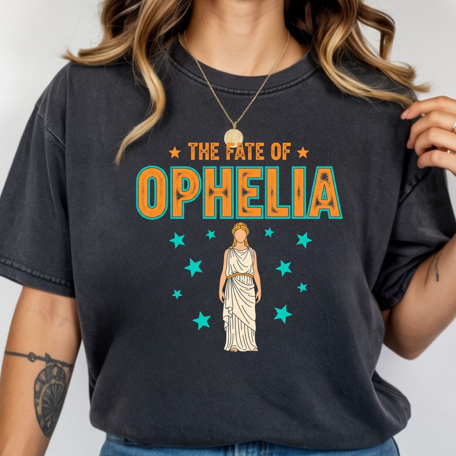 The Life of Ophelia Shirt - The Fate of Ophelia Tee - Vintage Literary Fan Graphic T-Shirt