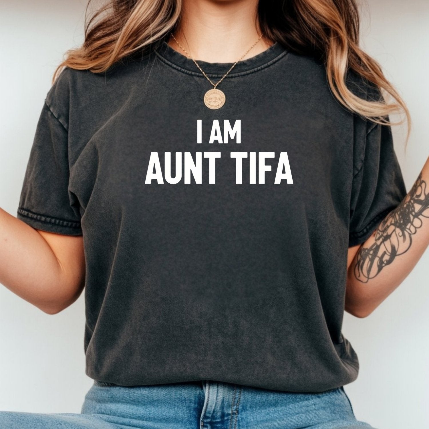Funny Aunt Tifa Shirt – Humorous Meme Graphic Tee for Aunts