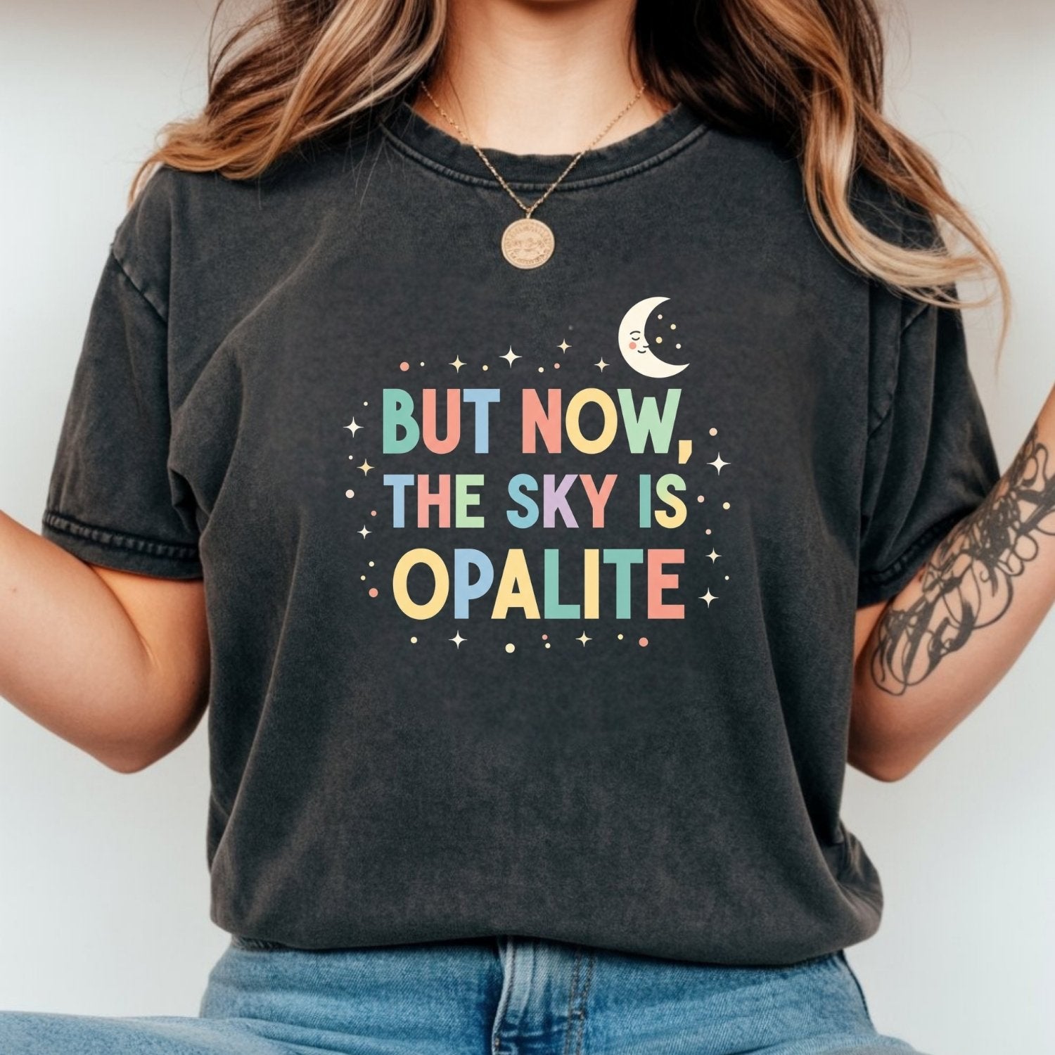 Opalite Showgirl Graphic Tee – Poetic Romantic Pastel Shirt