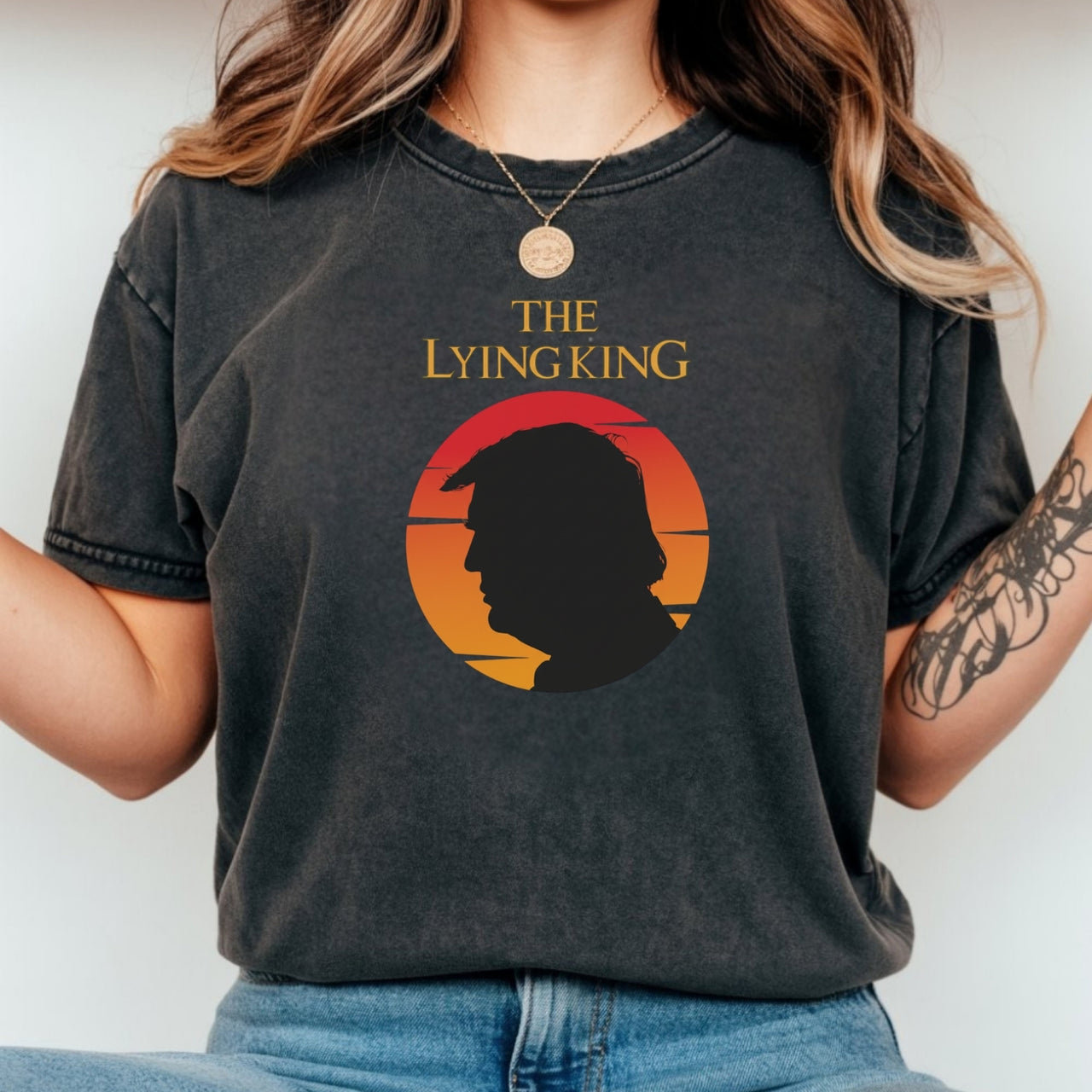 The Lying King Parody Shirt - No Kings No Dictators Tee - Protect Democracy Apparel