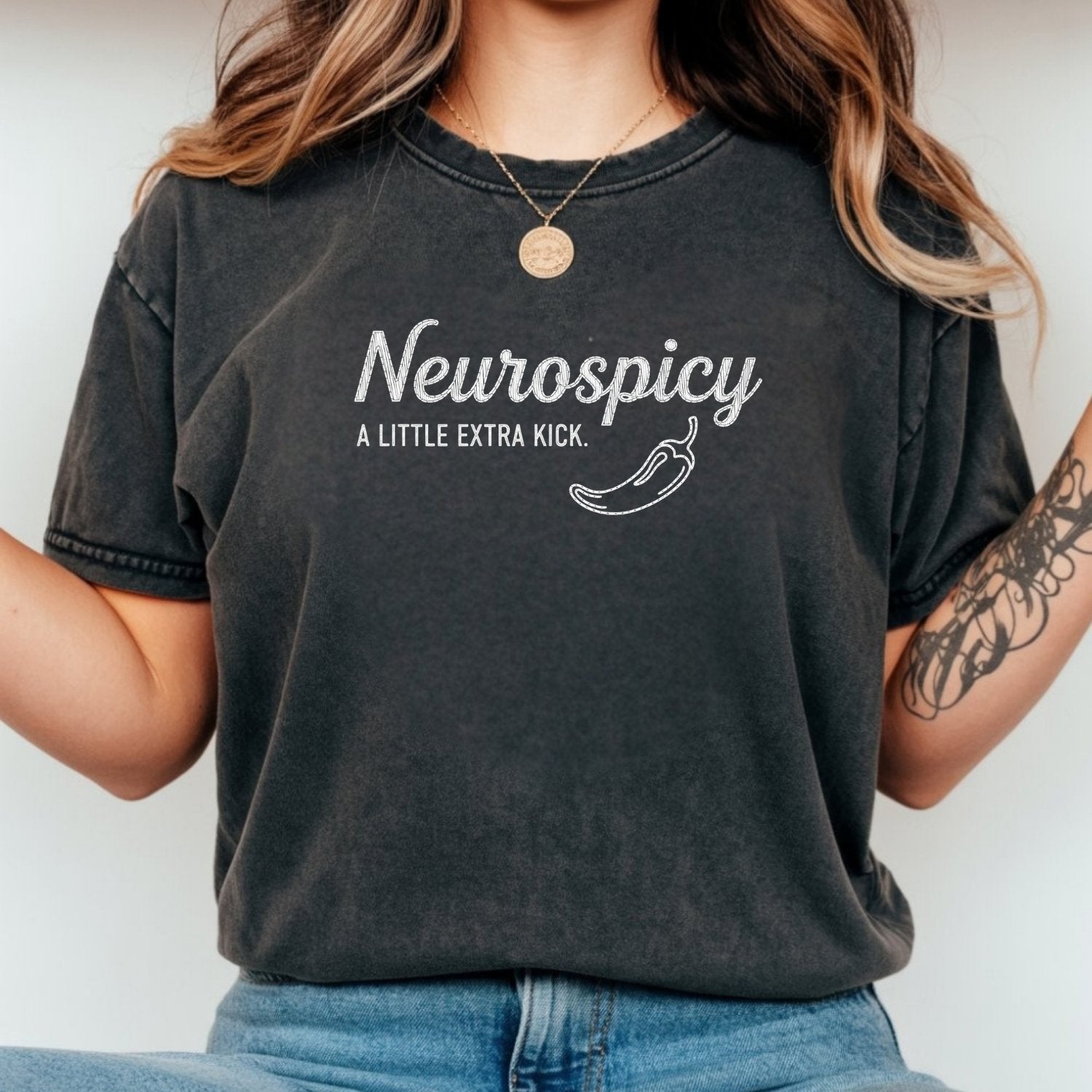 Neurospicy Shirt – Funny A Little Extra Kick Graphic Tee