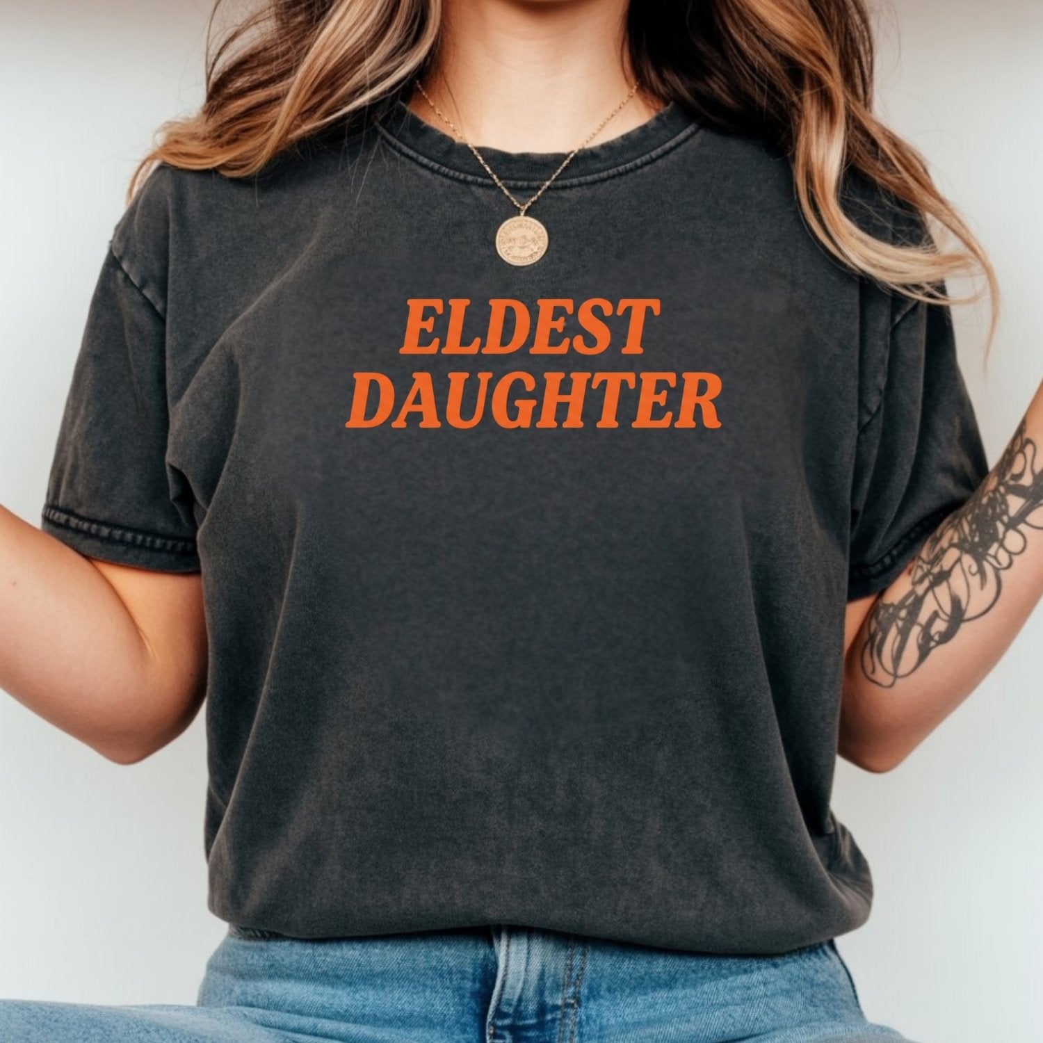 Retro Eldest Daughter Tee – Funny Aesthetic Graphic Shirt