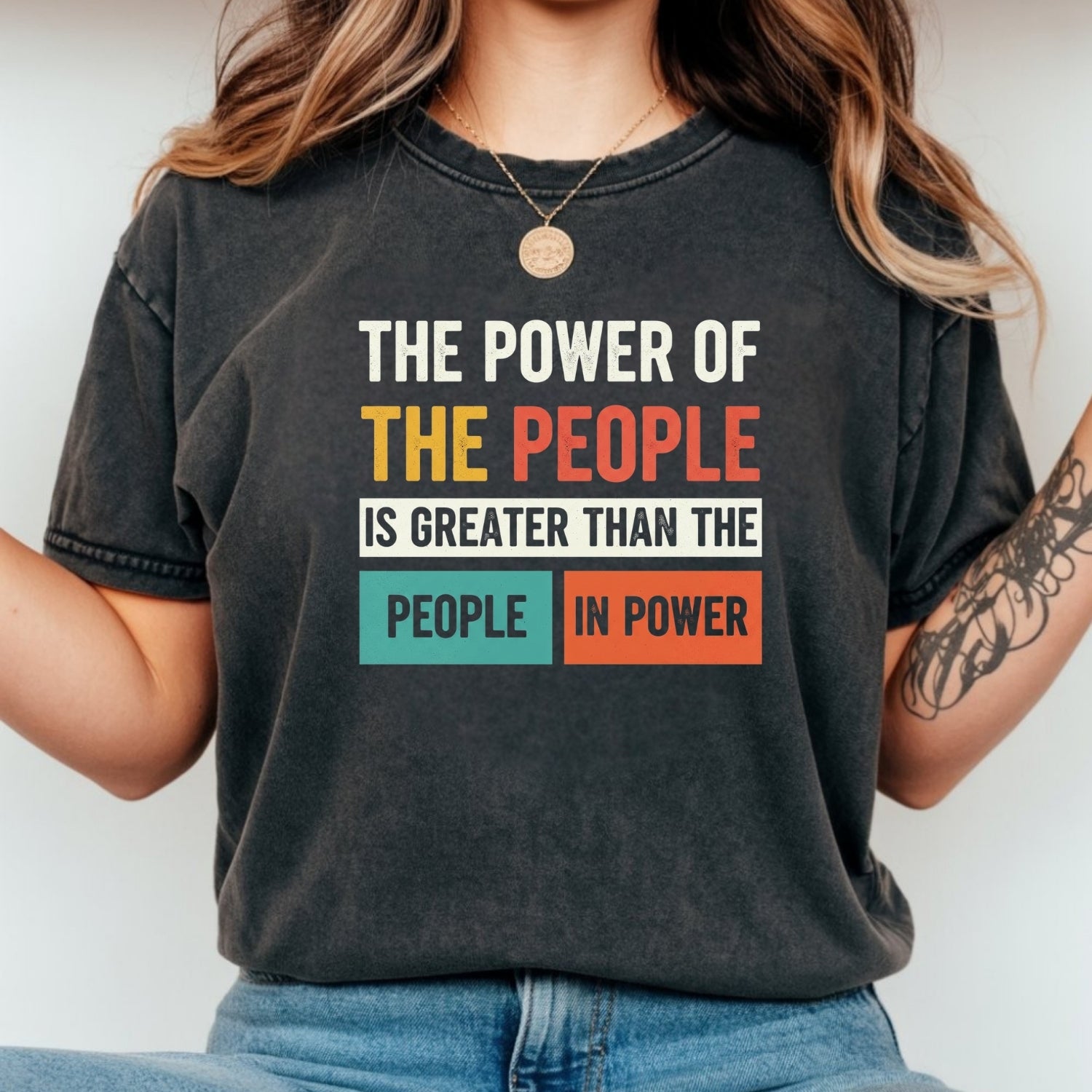The Power of the People T-Shirt – Retro Comfort Graphic Tee – Freedom & Solidarity Top