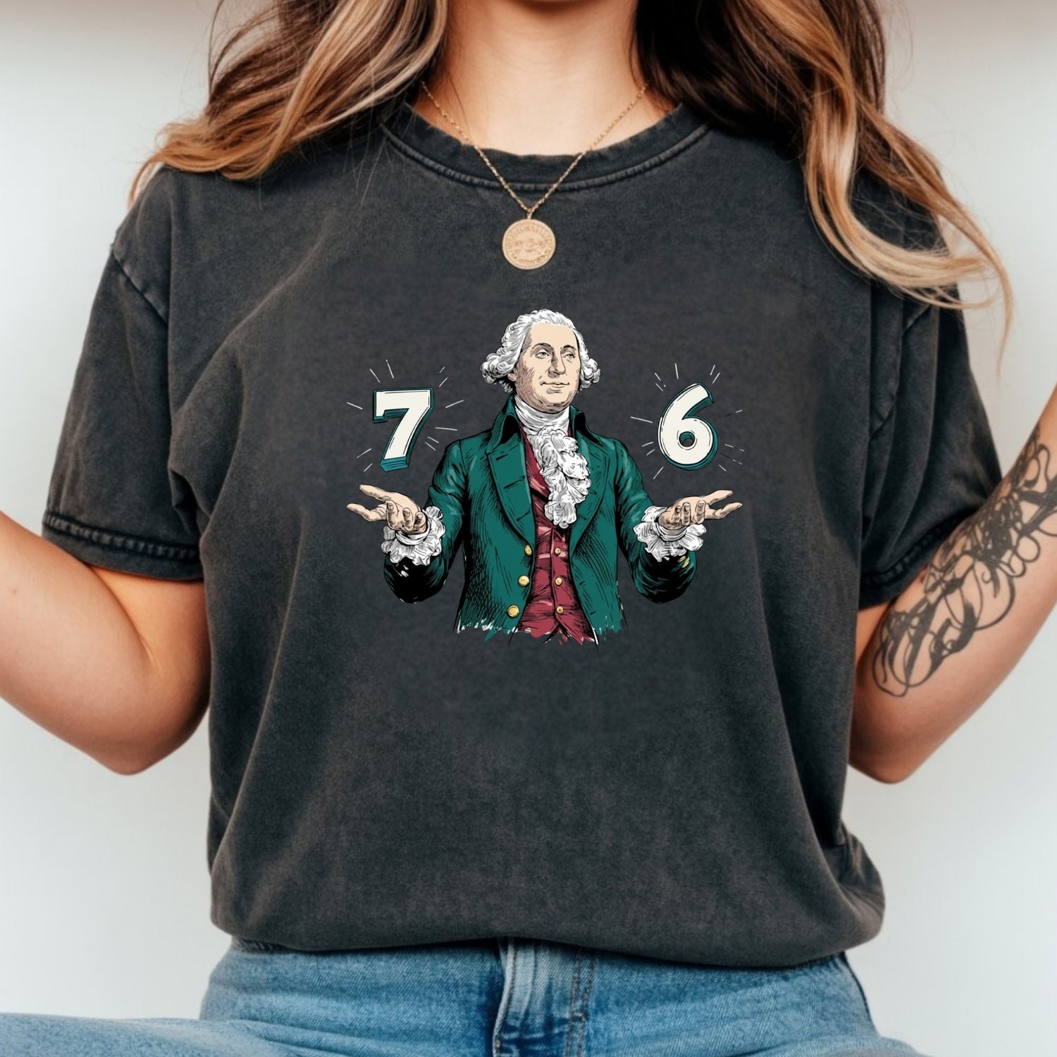 Six Seven Shirt – Vintage George Washington American History Graphic Tee
