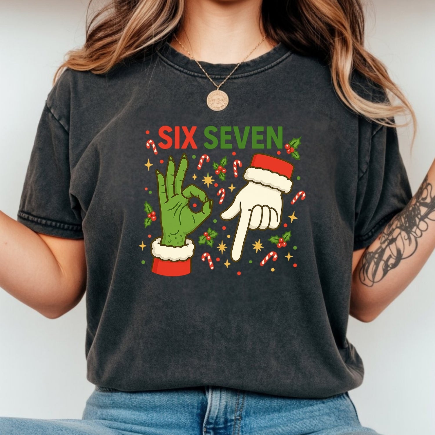 6 7 Meme Christmas Tee – Funny Santa Holiday Graphic Shirt