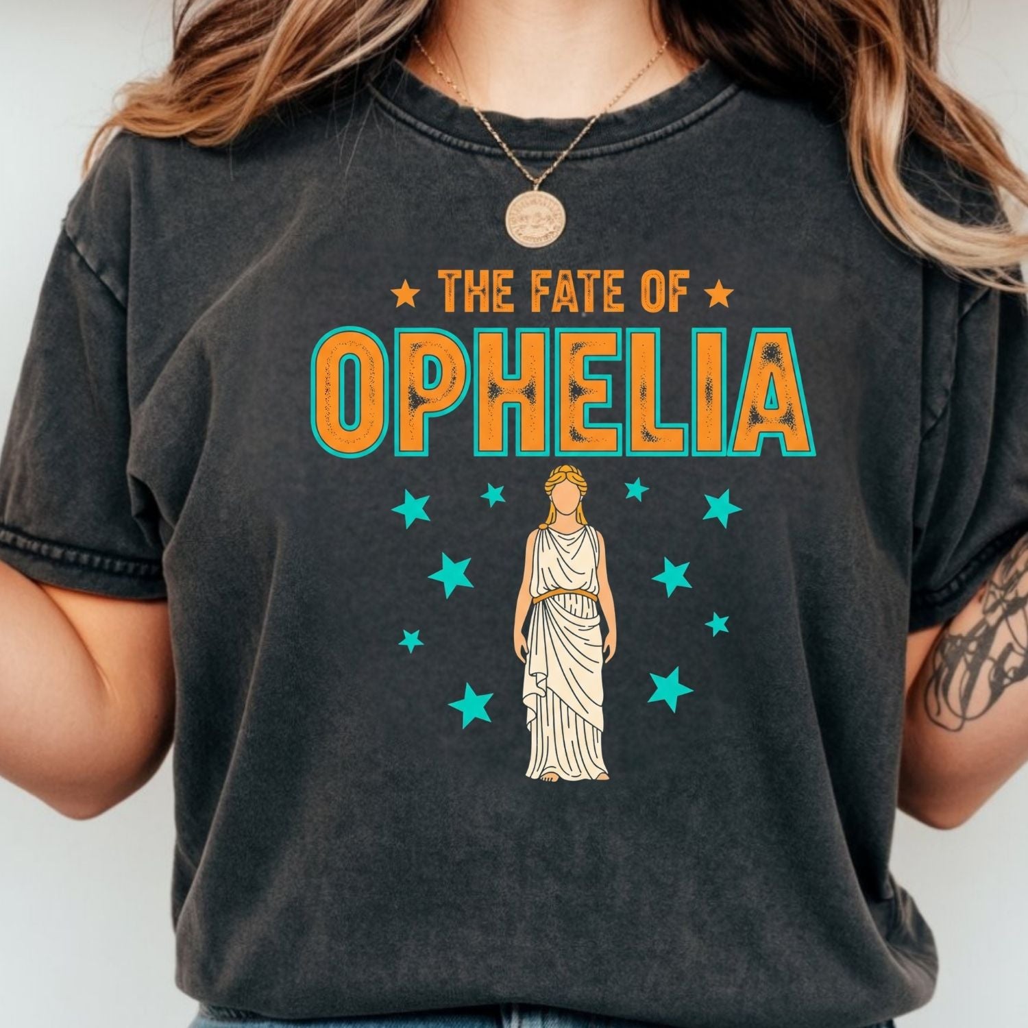 The Life of Ophelia Shirt - The Fate of Ophelia Tee - Vintage Literary Fan Graphic T-Shirt