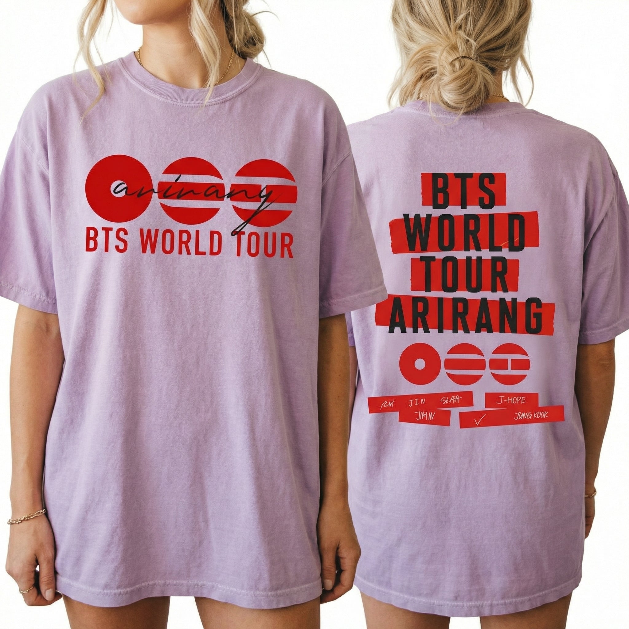 2026 World Tour Double-Sided T-Shirt – K-Pop Inspired Boy Band Graphic Tee