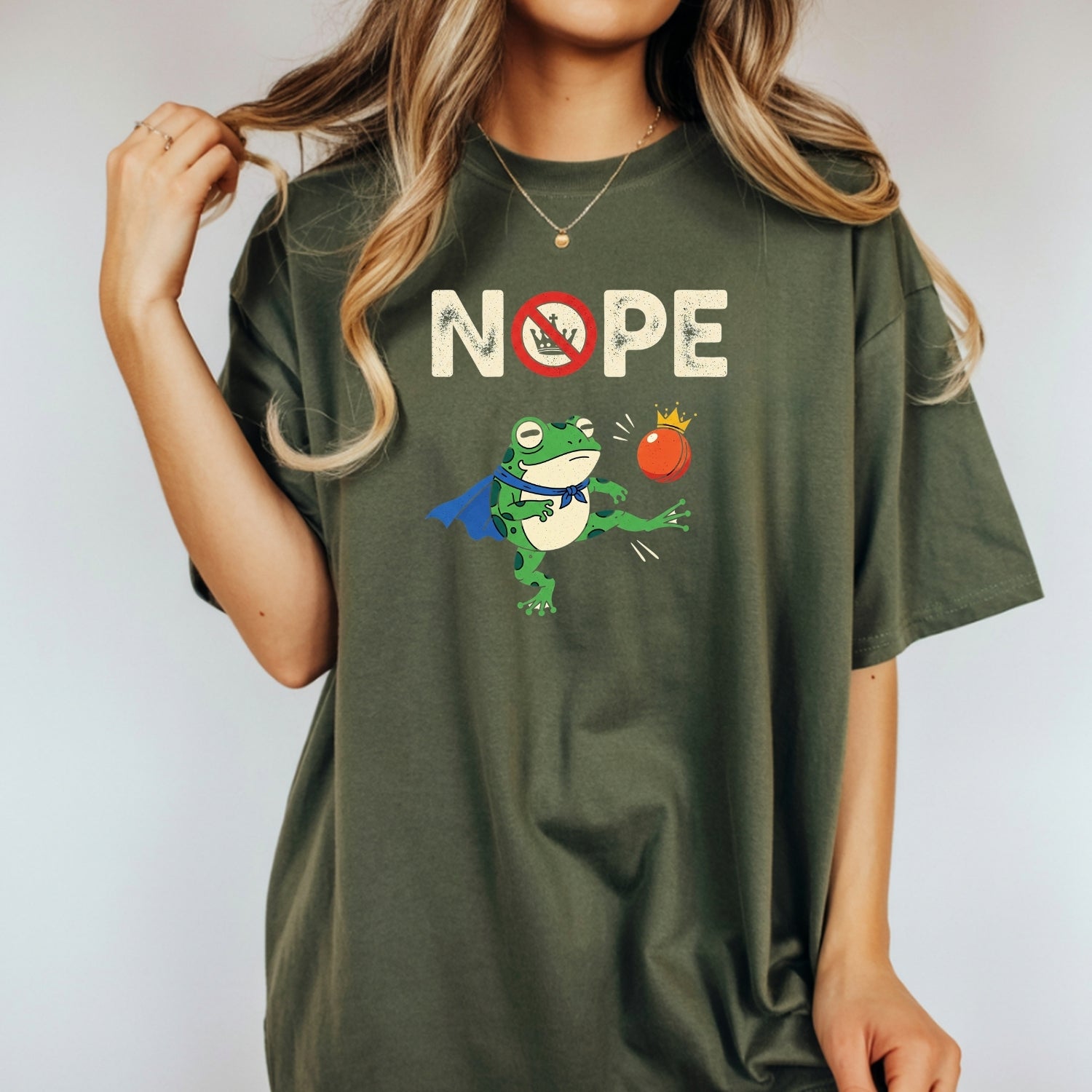 Portland Frog NOPE Meme Tee – Funny Rebellious Unisex Graphic Shirt