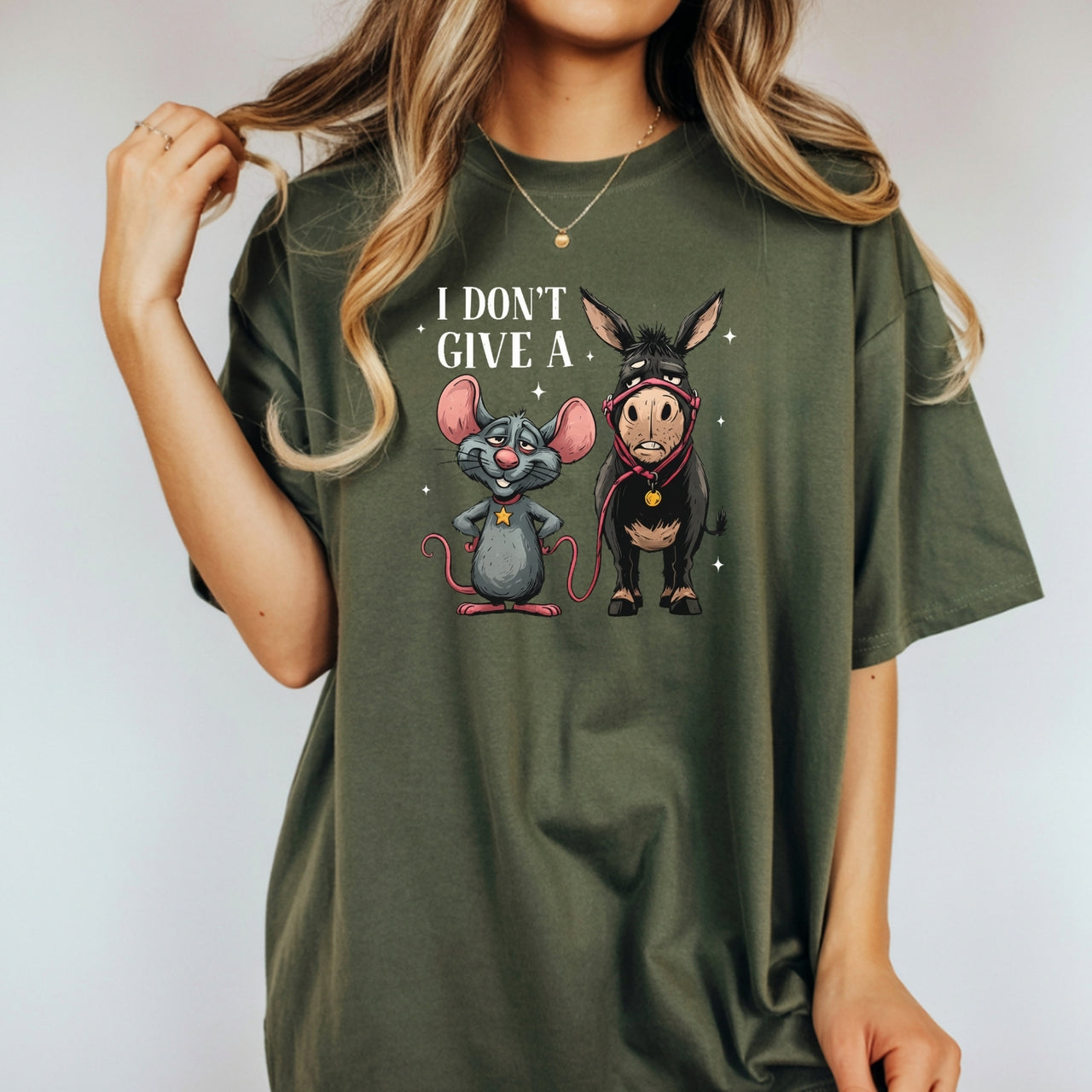 I Don’t Give a Rat’s Tail Shirt – Funny Sarcastic Donkey Tee – Trending Humor Design