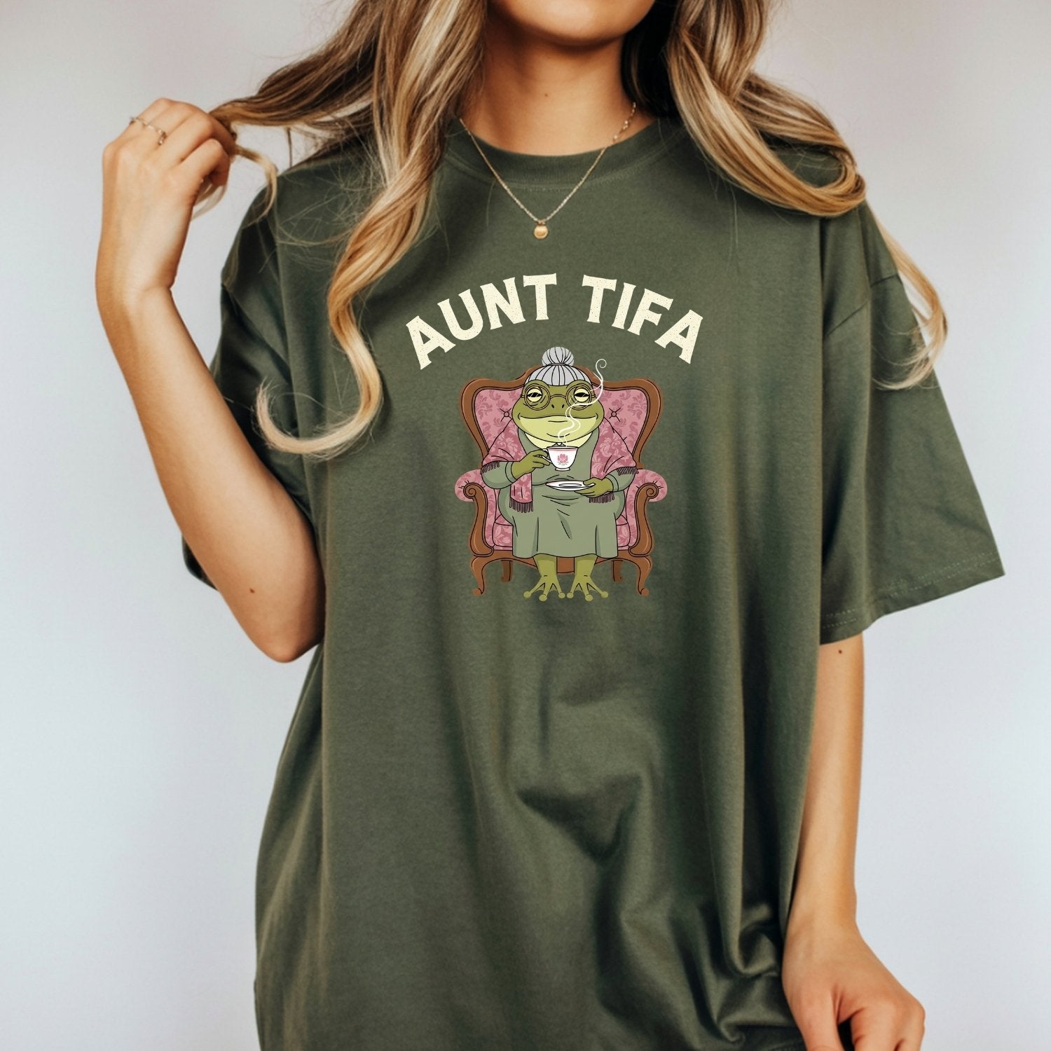 Aunt Tifa Graphic Tee – Funny Internet Meme Style T-Shirt