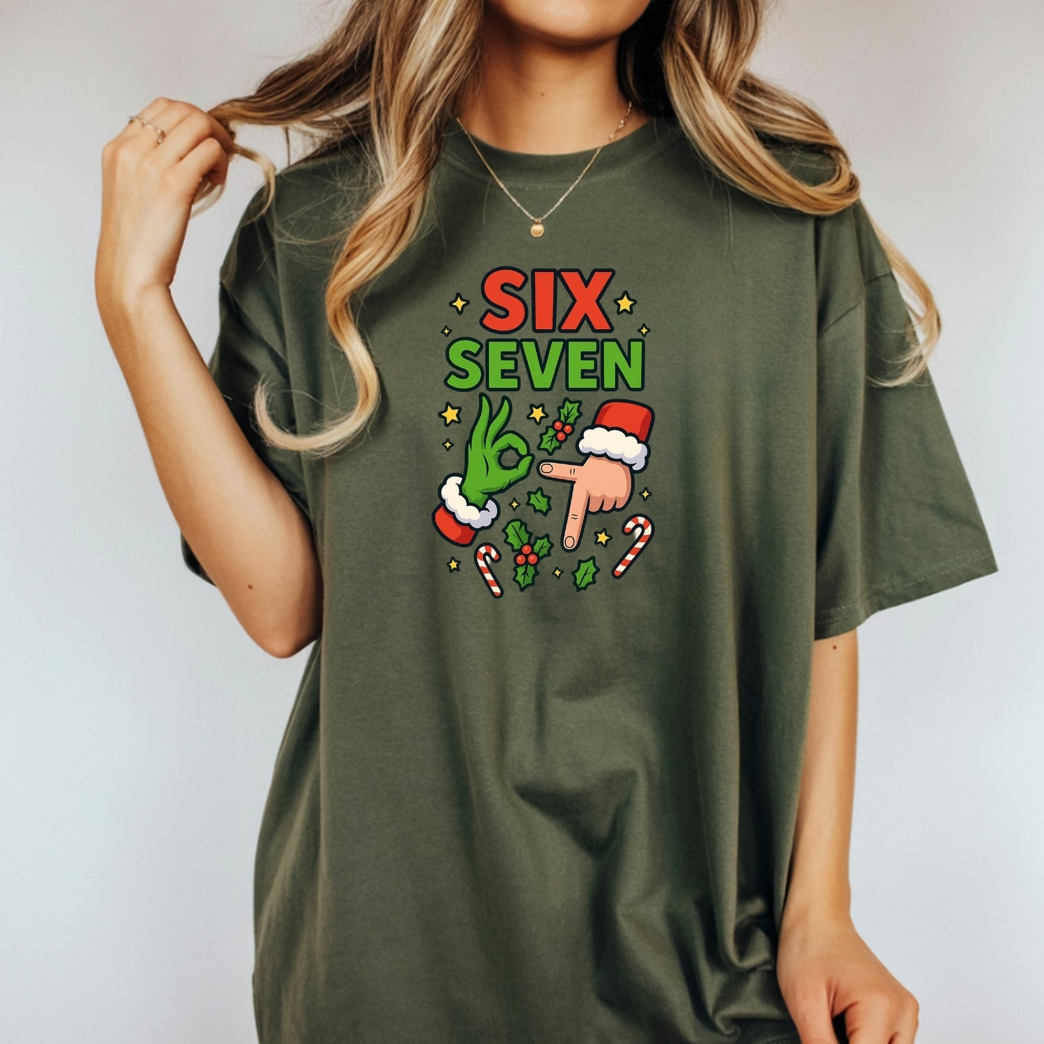 Santa Meme T-Shirt – Six Seven Holiday Humor Graphic Tee