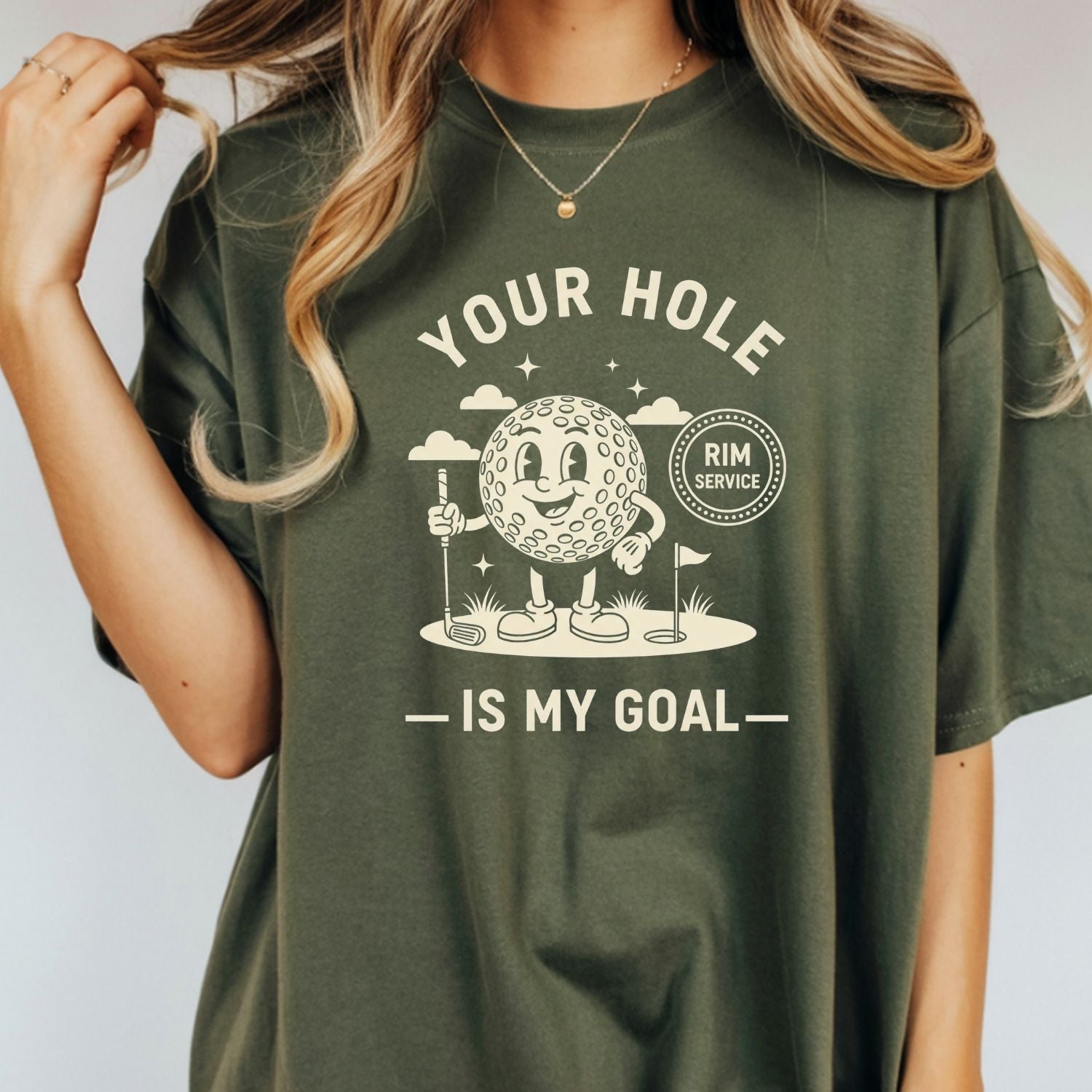 Funny Your Hole is My Goal T-Shirt - Inappropriate Humor Tee - Golf Gift Shirt for Men and Women