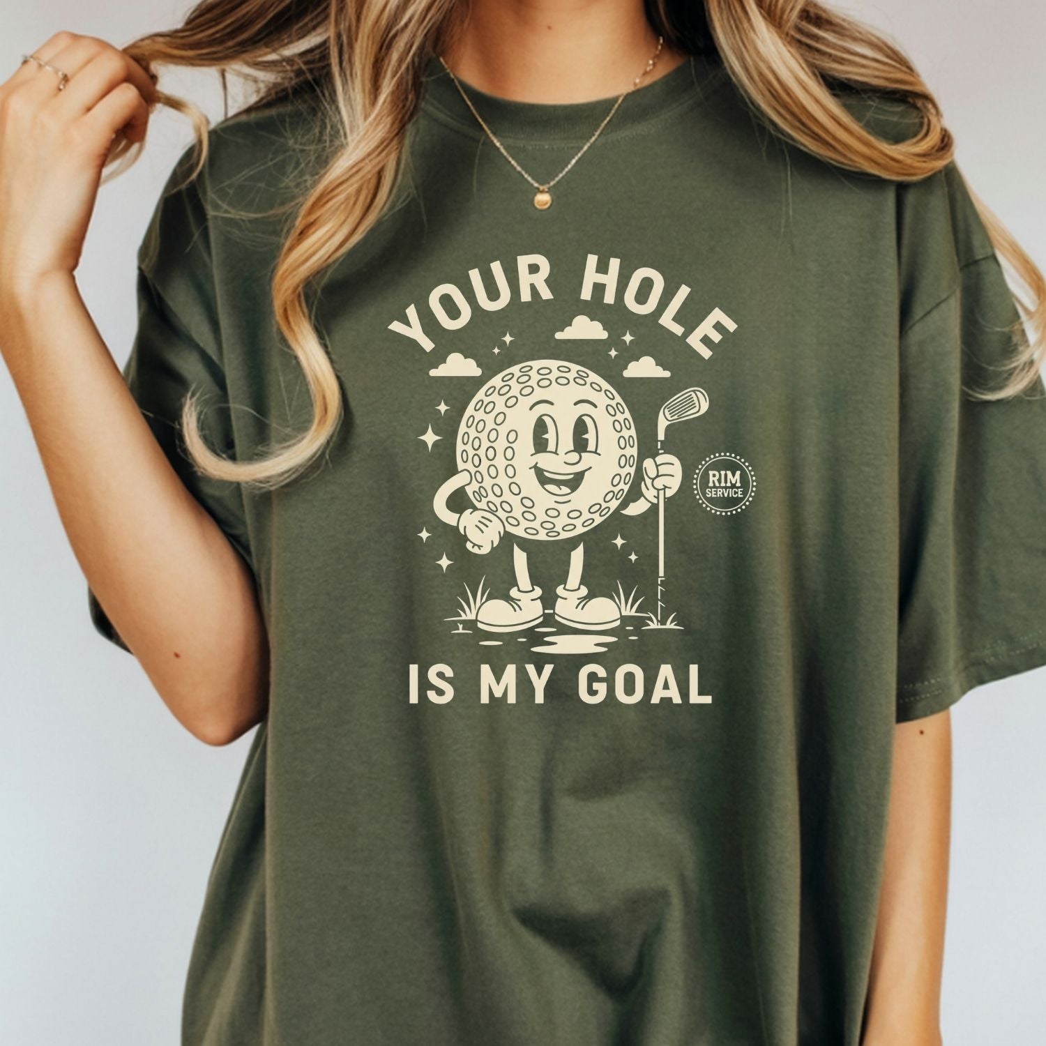 Your Hole is My Goal T-Shirt - Funny Adult Humor Tee - Unhinged Golf Graphic Shirt