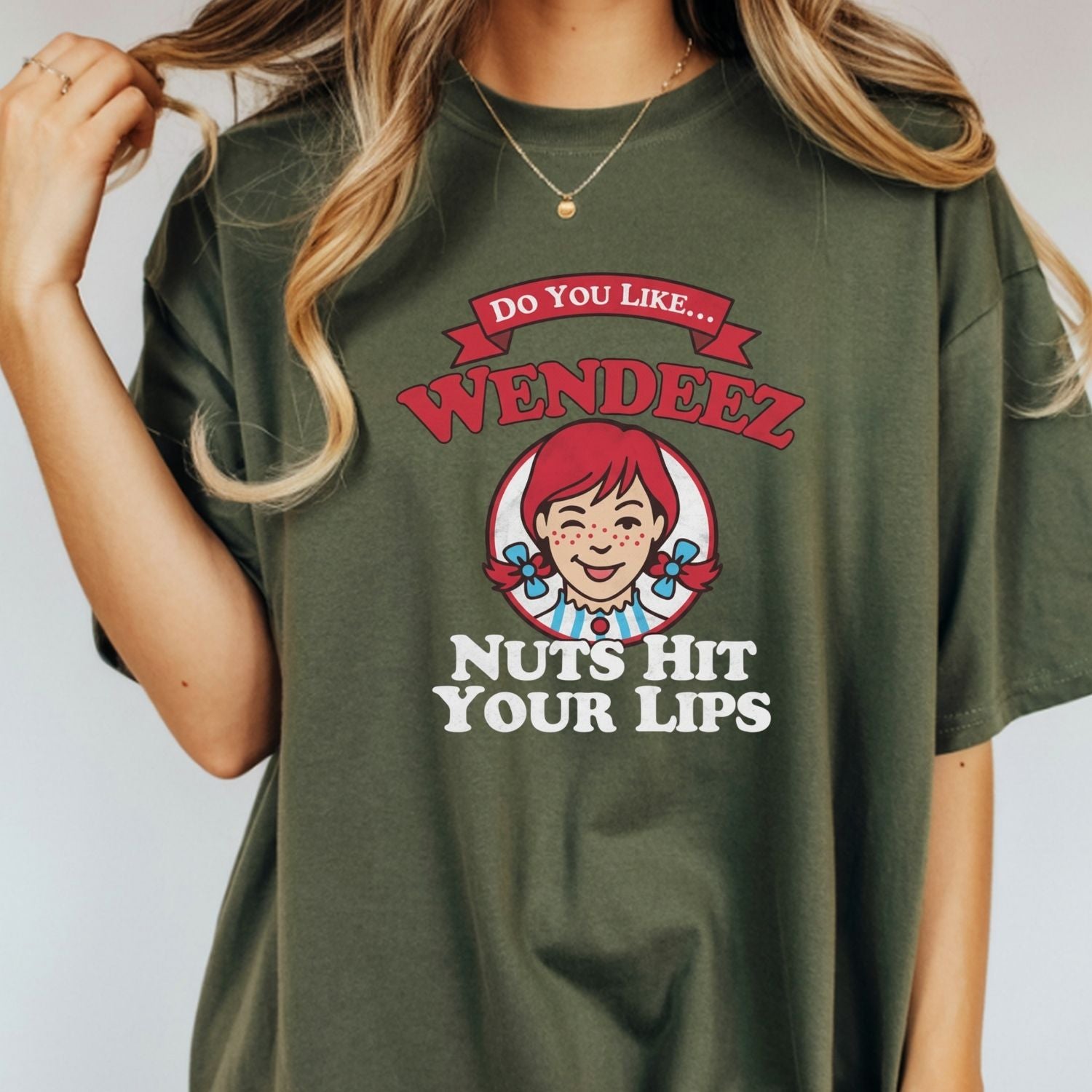 Wendeez Nuts Hit Your Lips Funny Retro Meme Shirt – Cheeky Humor Tee, Embarrassing Joke Gift for Adults