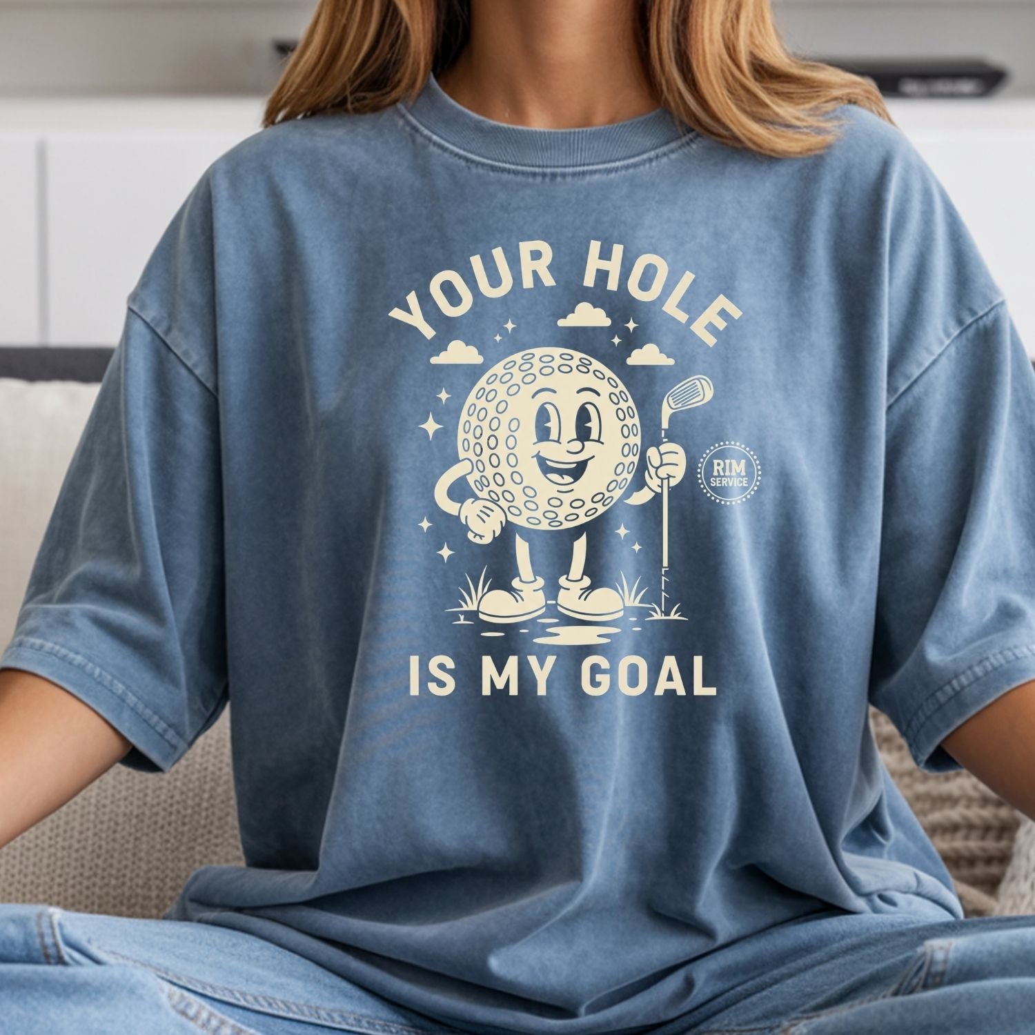 Your Hole is My Goal T-Shirt - Funny Adult Humor Tee - Unhinged Golf Graphic Shirt
