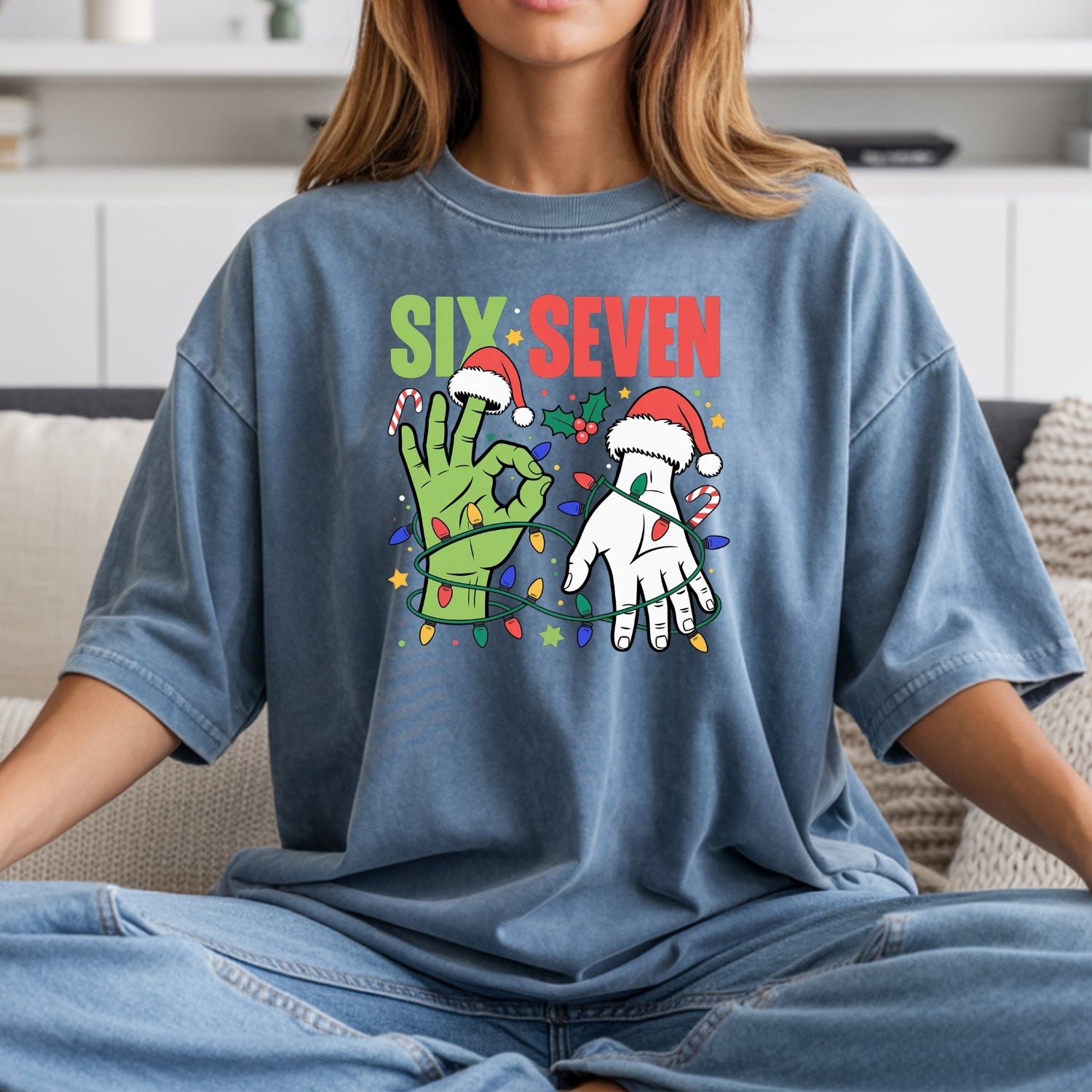 6 7 Christmas Shirt – Funny Santa Meme Holiday Tee