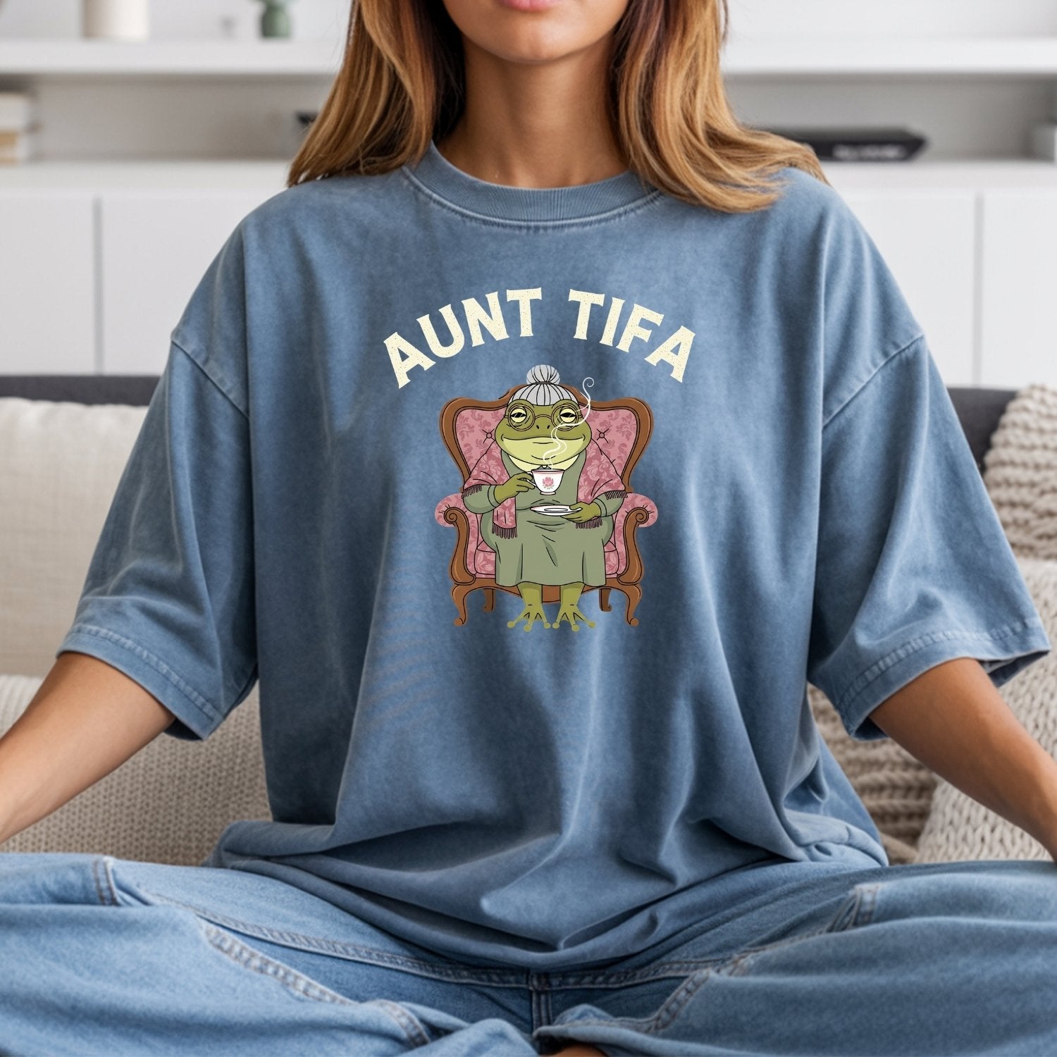 Aunt Tifa Graphic Tee – Funny Internet Meme Style T-Shirt