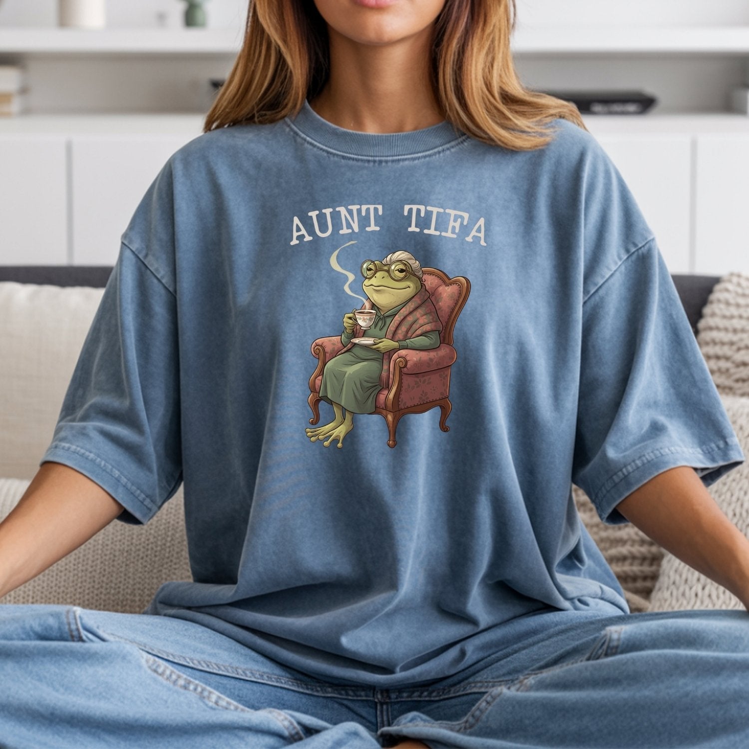 Aunt Tifa Frog T-Shirt – Funny Meme Graphic Tee