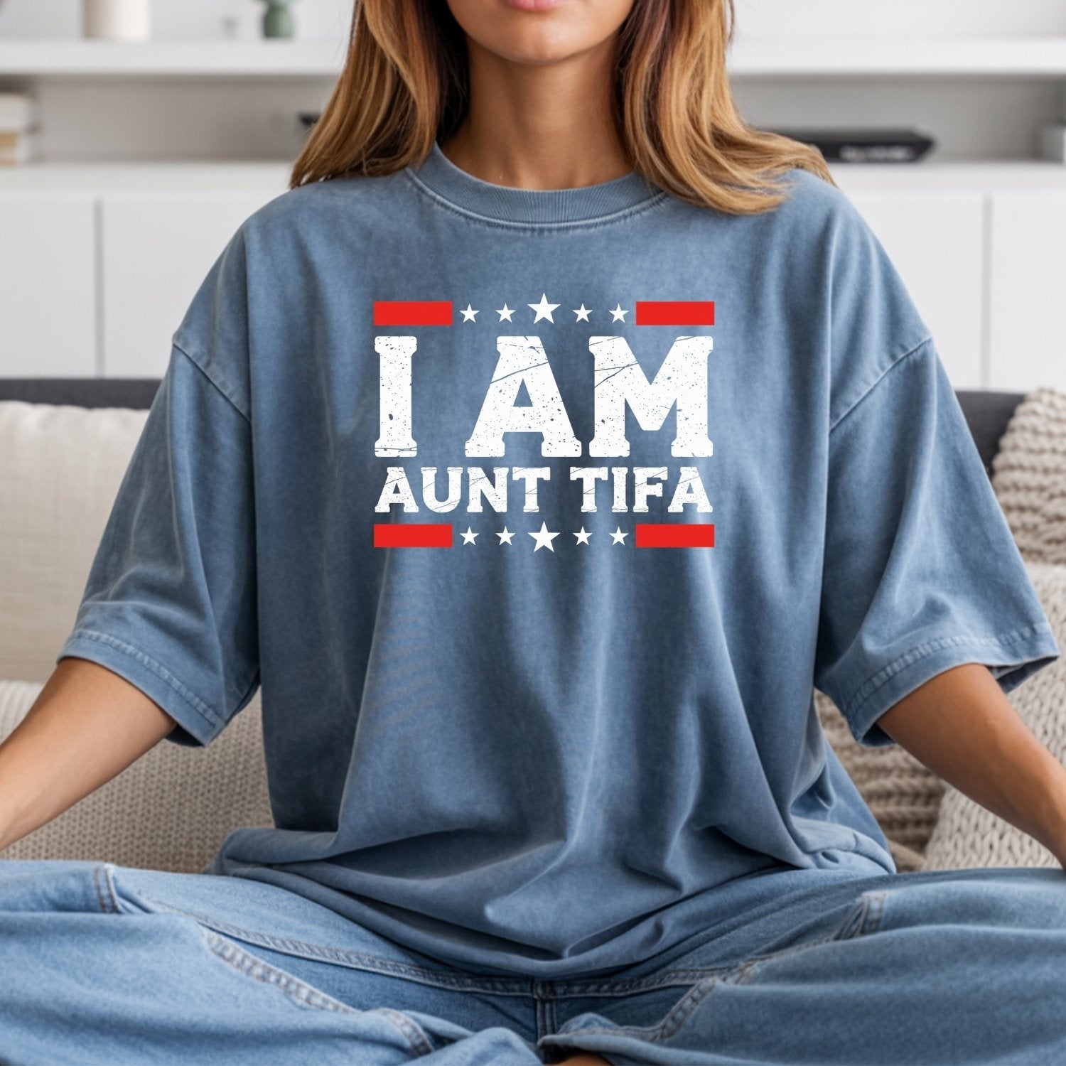 I Am Aunt Tifa T-Shirt – Cute Funny Meme Shirt for Women