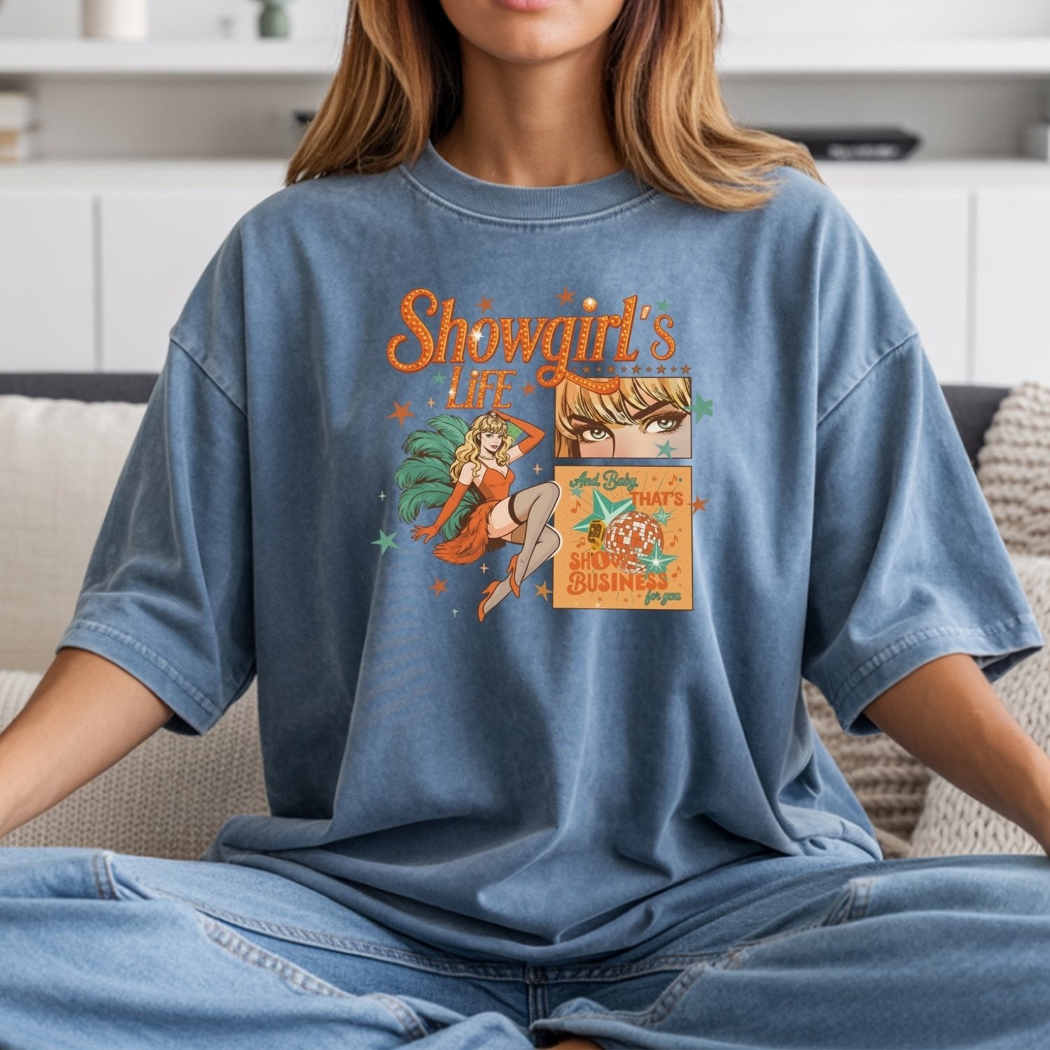 Showgirl Life Era T-Shirt – Vintage Aesthetic Graphic Tee for Youth & Adults