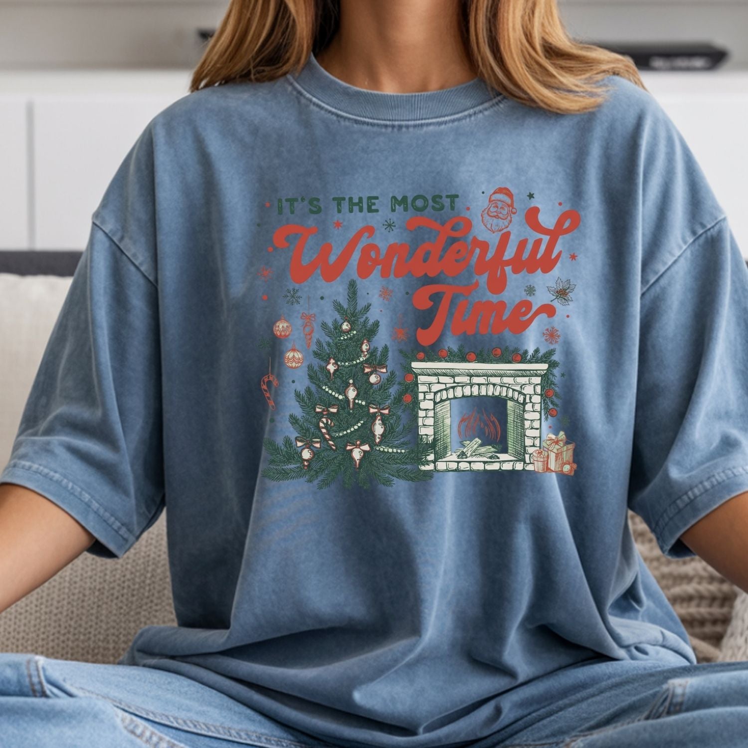 It’s The Most Wonderful Time T-Shirt - Christmas Holiday Tee - Festive Graphic Shirt for Adults