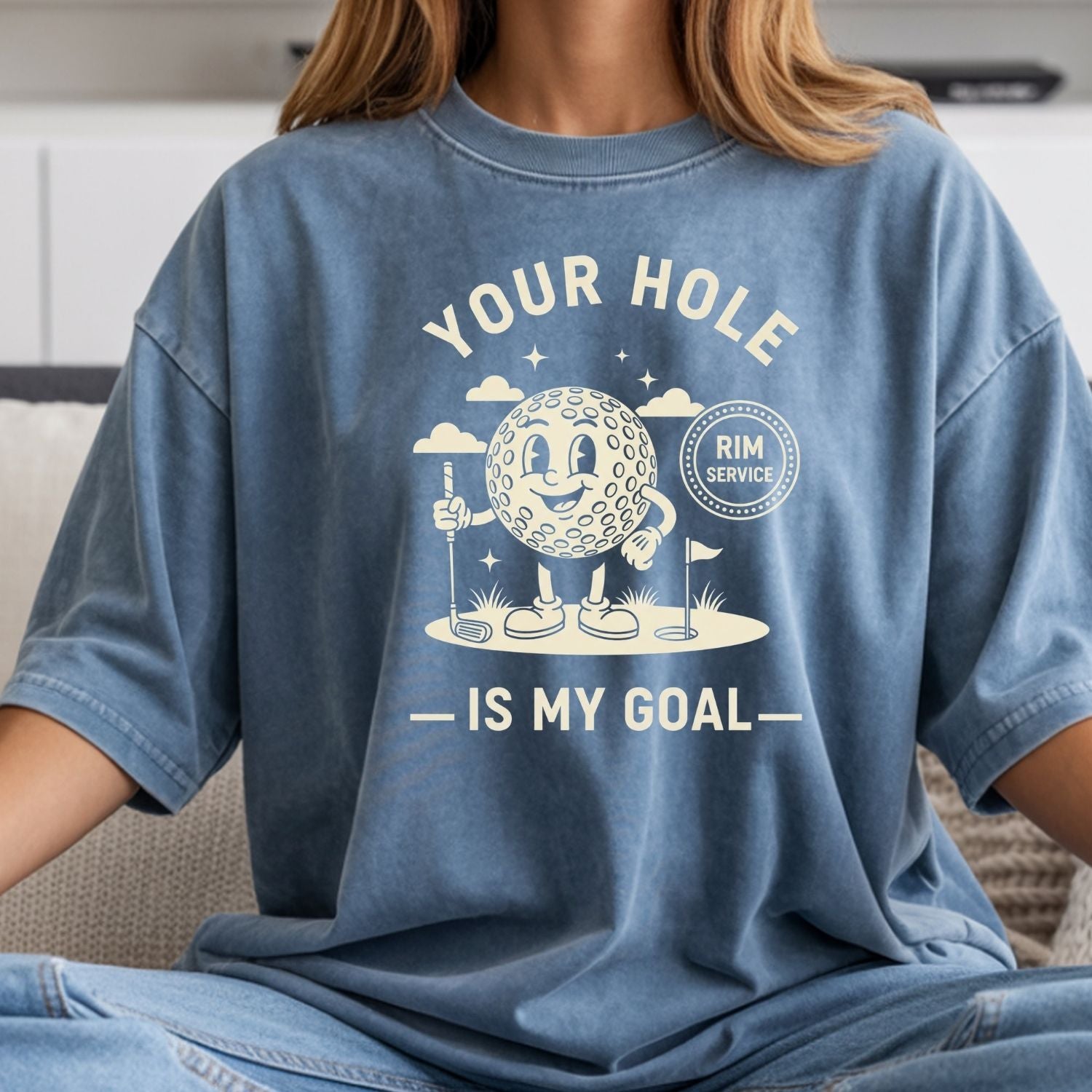 Funny Your Hole is My Goal T-Shirt - Inappropriate Humor Tee - Golf Gift Shirt for Men and Women