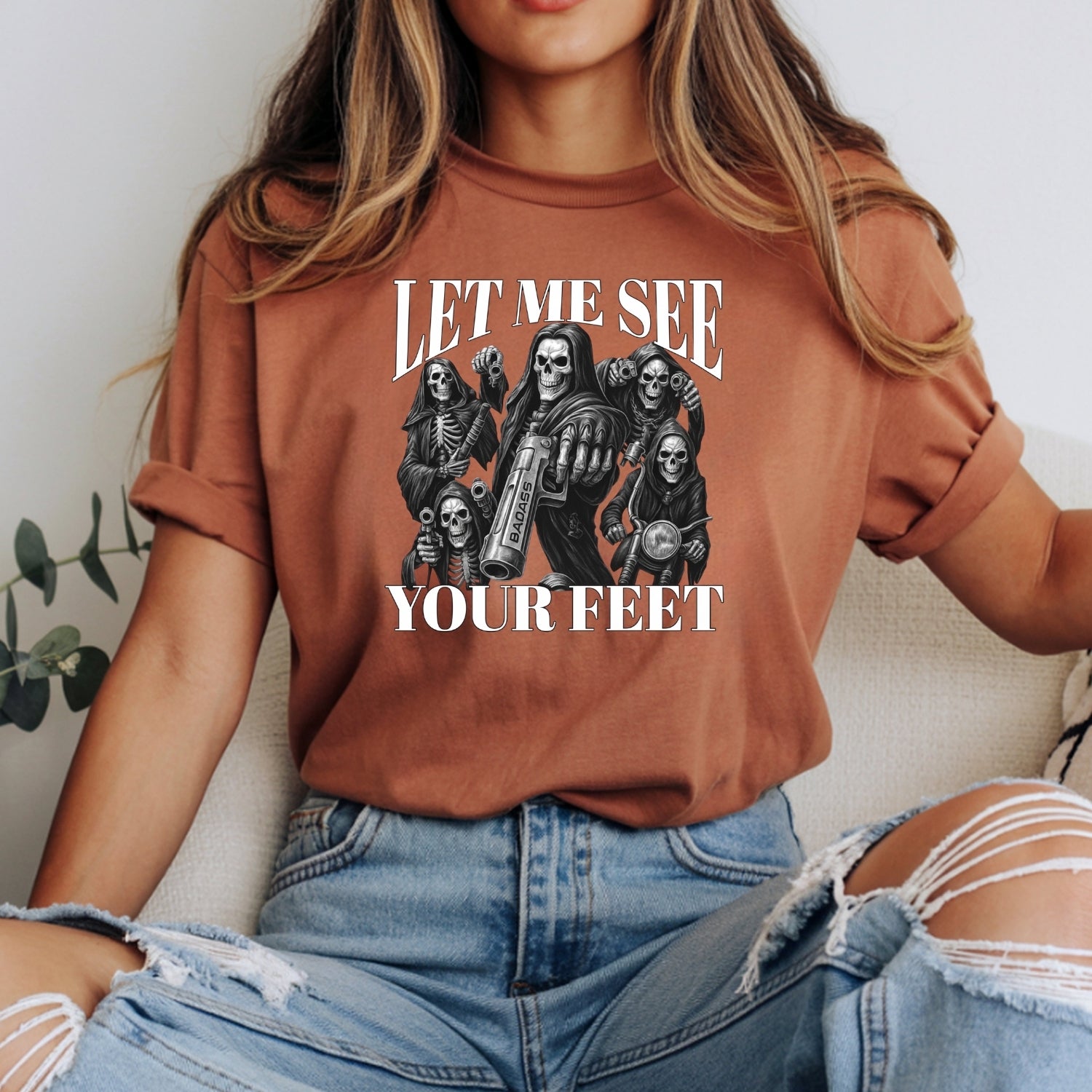 Let Me See Your Feet T-Shirt – Funny Awkward Meme Tee – Silly Internet Humor