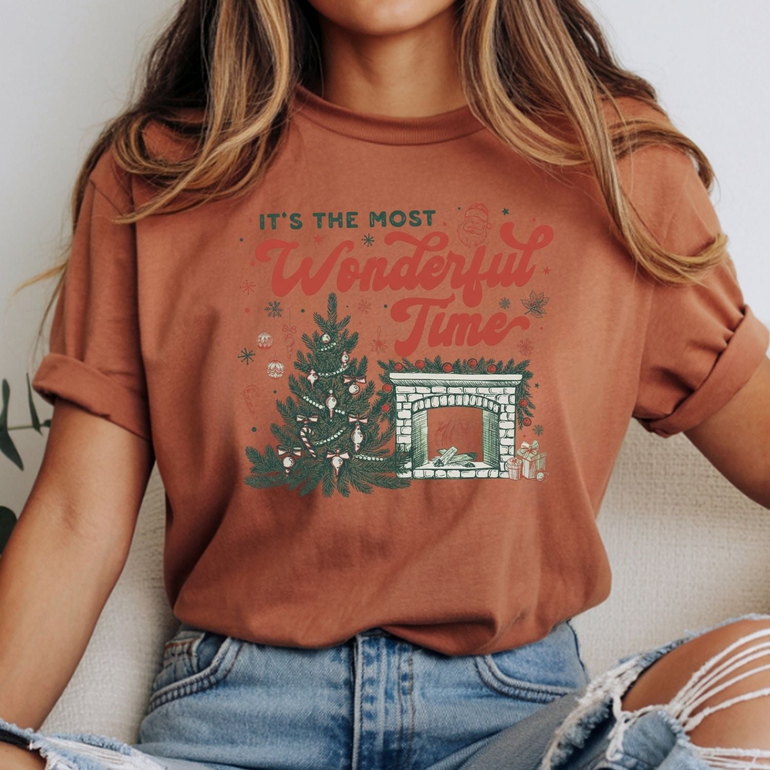 It’s The Most Wonderful Time T-Shirt - Christmas Holiday Tee - Festive Graphic Shirt for Adults