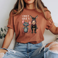 I Don’t Give a Rat’s Tail Shirt – Funny Sarcastic Donkey Tee – Trending Humor Design