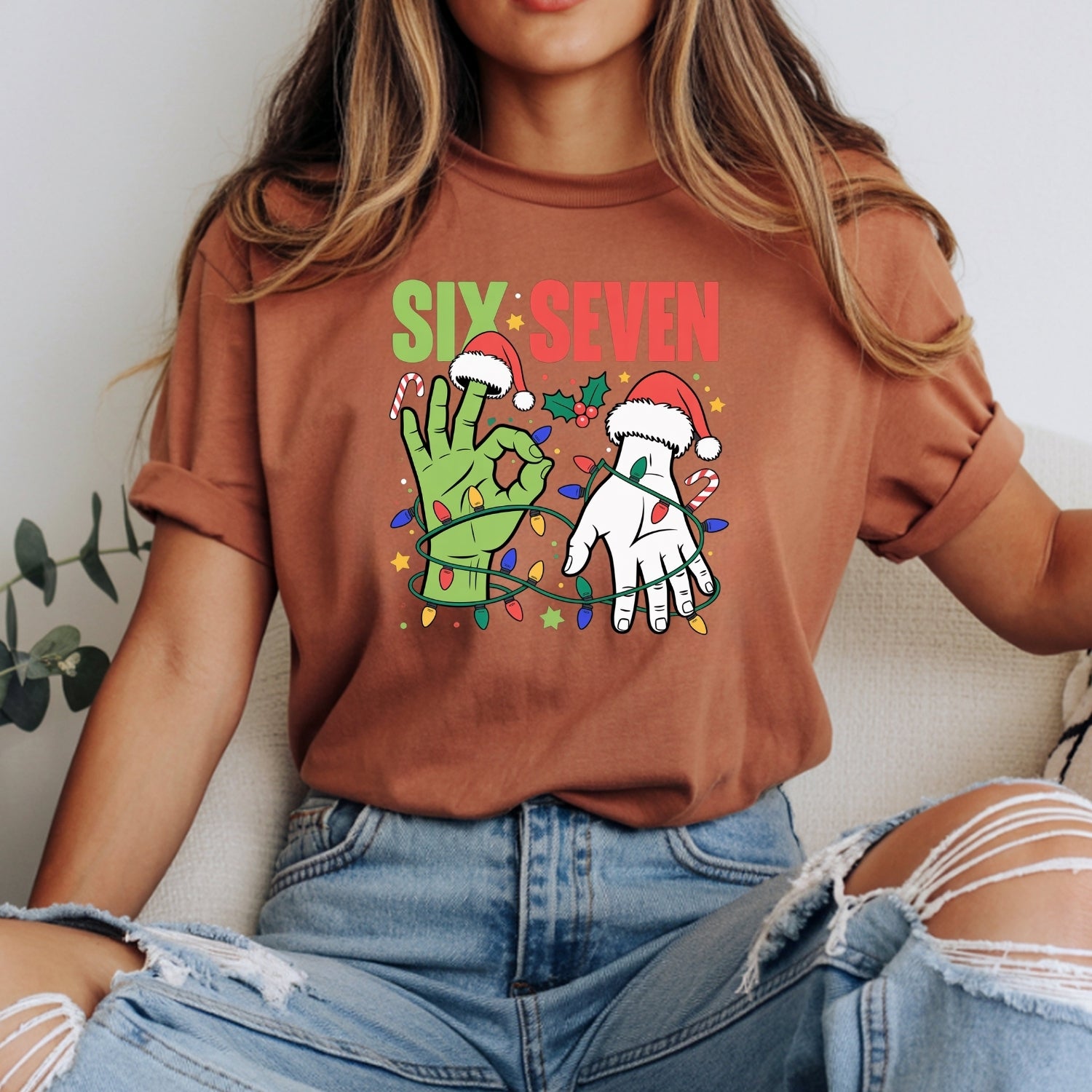 6 7 Christmas Shirt – Funny Santa Meme Holiday Tee