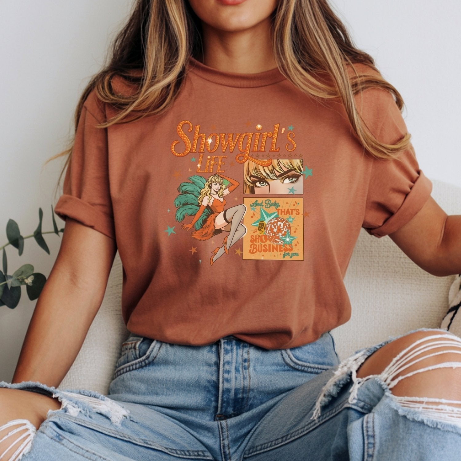 Showgirl Life Era T-Shirt – Vintage Aesthetic Graphic Tee for Youth & Adults