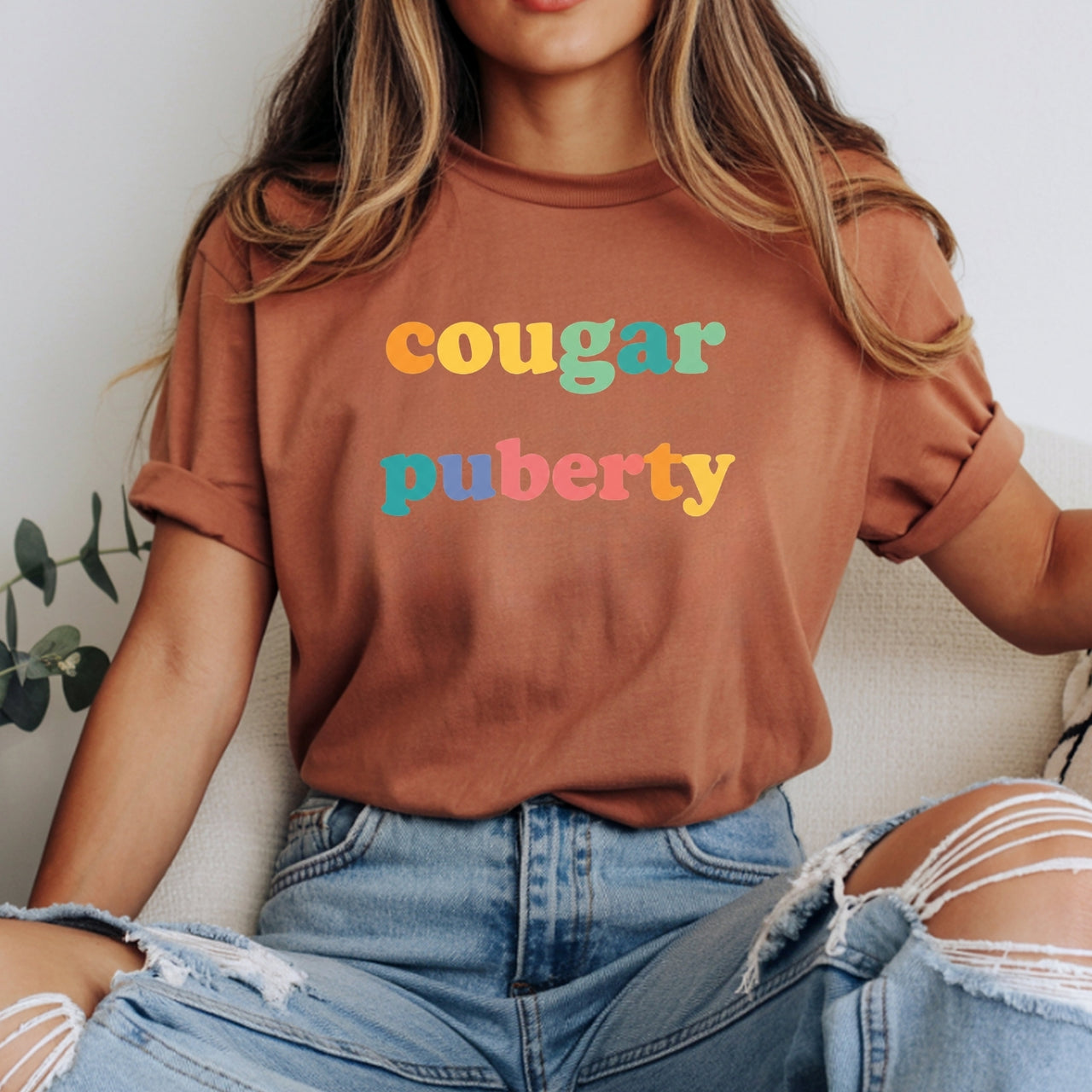 Cougar Menopause T-Shirt – Funny Bossy Moms Tee – Perimenopause Humor Graphic Top