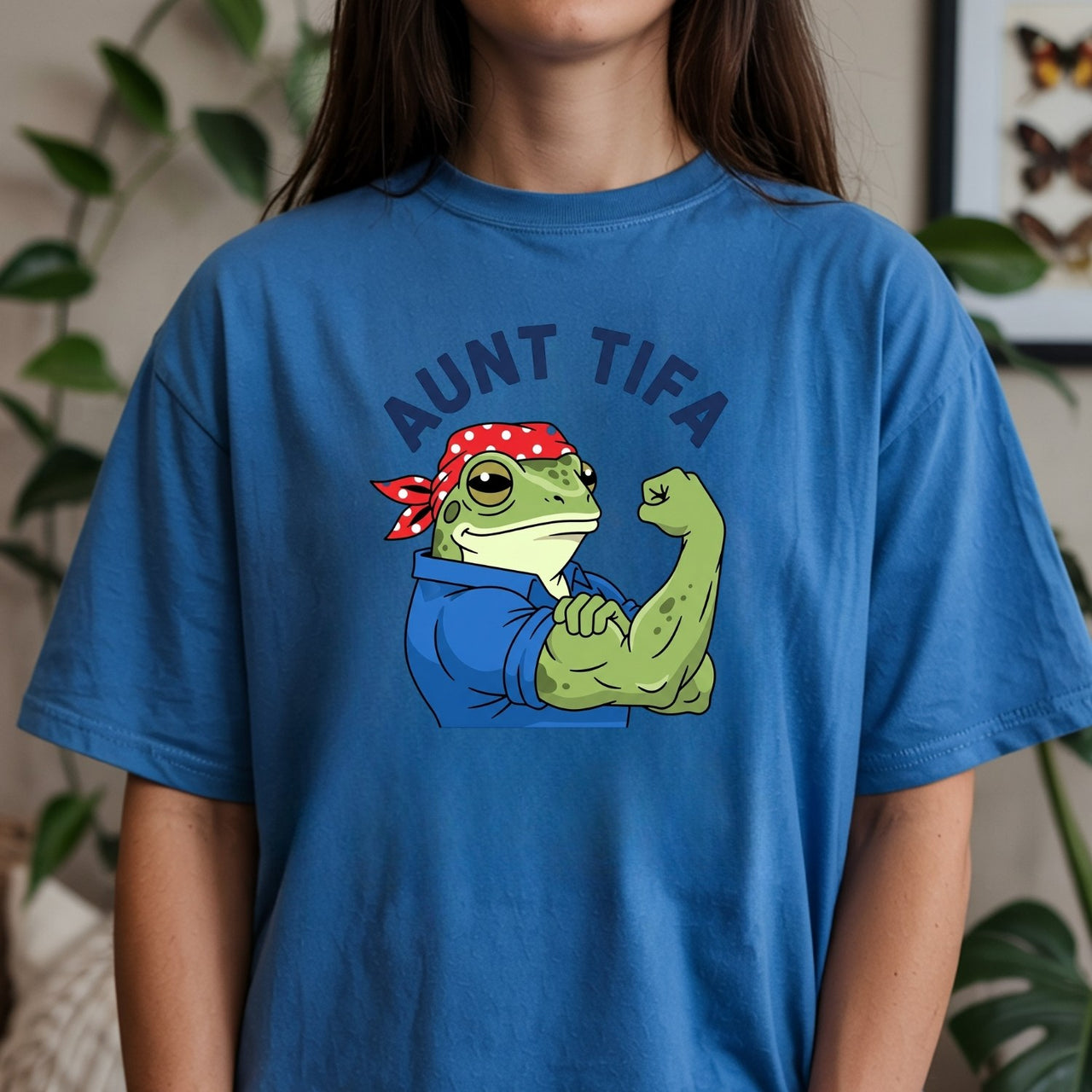 Aunt Tifa Resist Frog T-Shirt – Humorous Graphic Tee for Adults