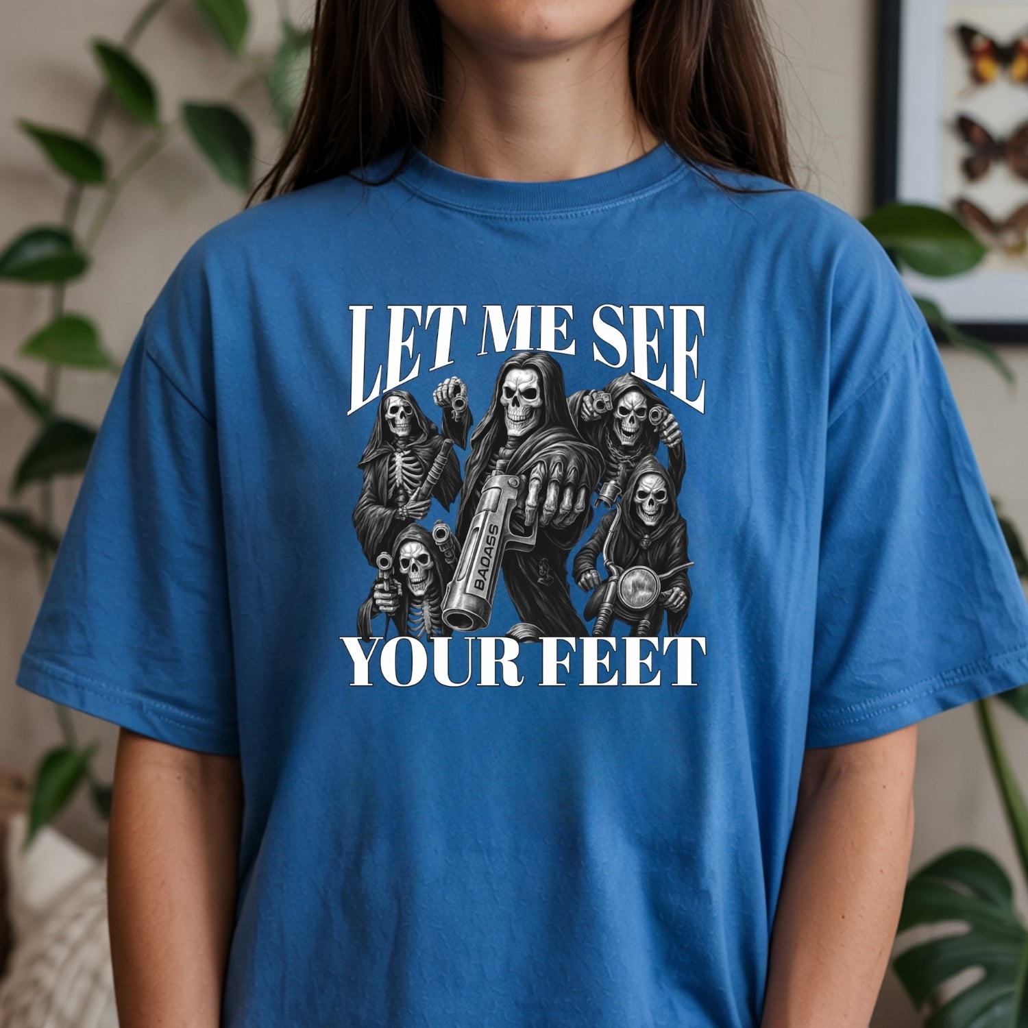 Let Me See Your Feet T-Shirt – Funny Awkward Meme Tee – Silly Internet Humor