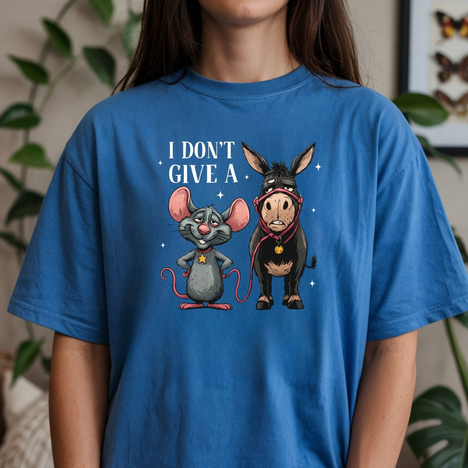 I Don’t Give a Rat’s Tail Shirt – Funny Sarcastic Donkey Tee – Trending Humor Design
