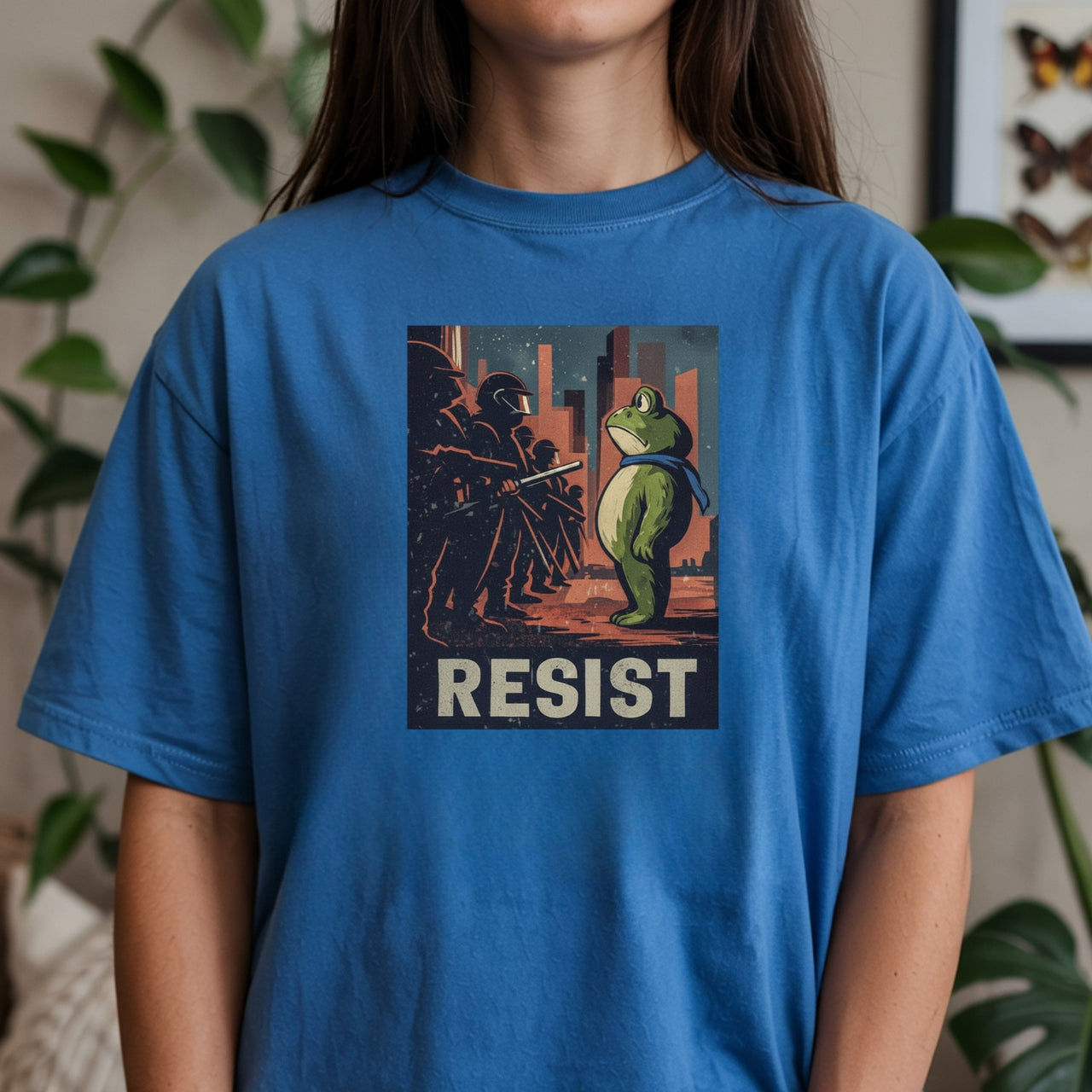 Resist Portland Frog Shirt – Funny Rebel Graphic Tee – No Kings Freedom Design