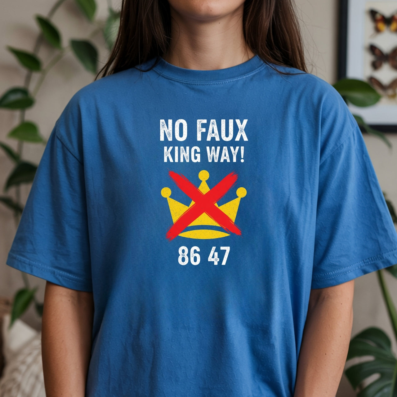 No Faux King Way 8647 Tee – Witty Wordplay Graphic Shirt