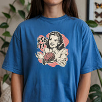 Use Your Brain Graphic T-Shirt – Sarcastic Vintage Tee – Funny Retro 50s Ad Parody