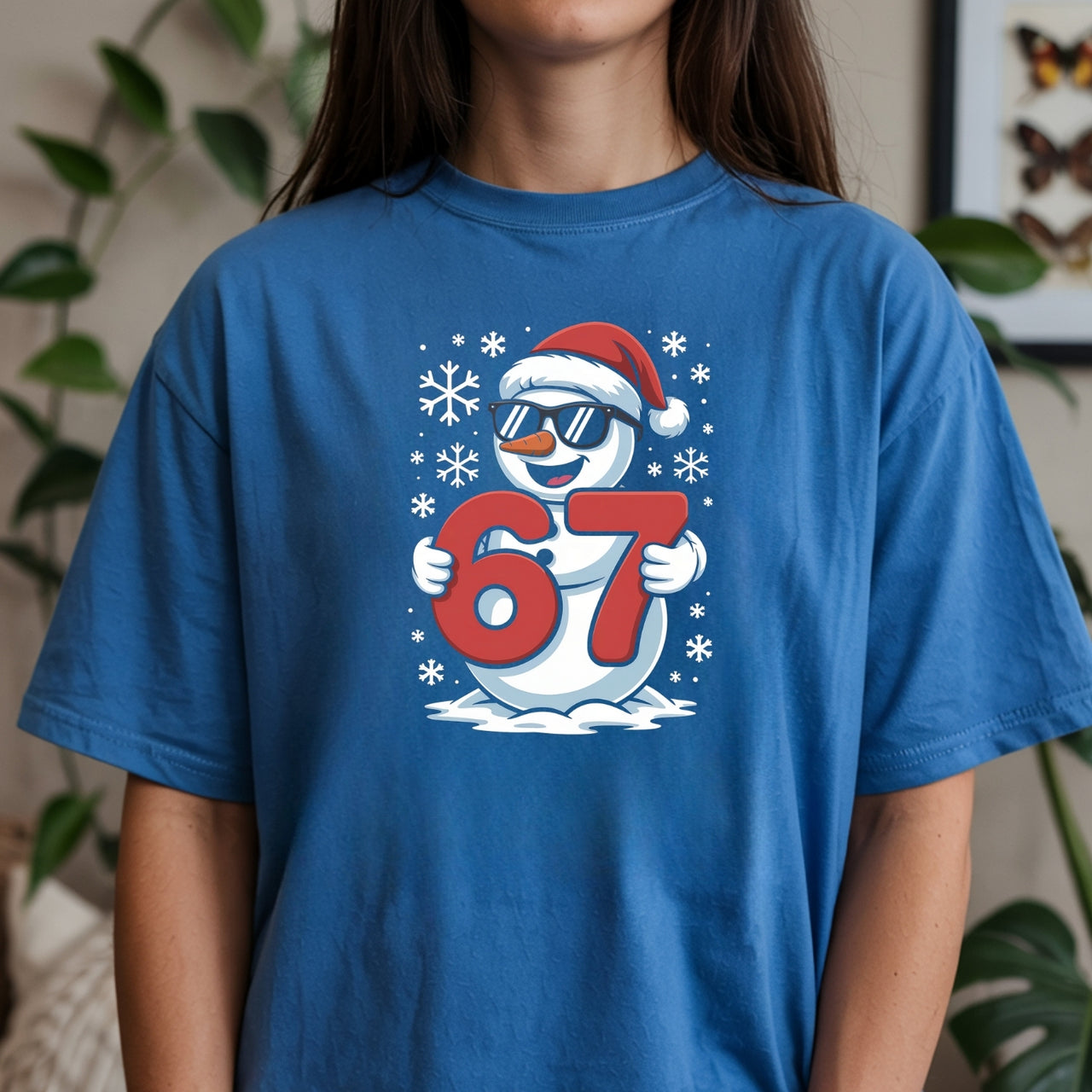 Funny Snowman Six Seven T-Shirt – Christmas Meme Graphic Tee.png