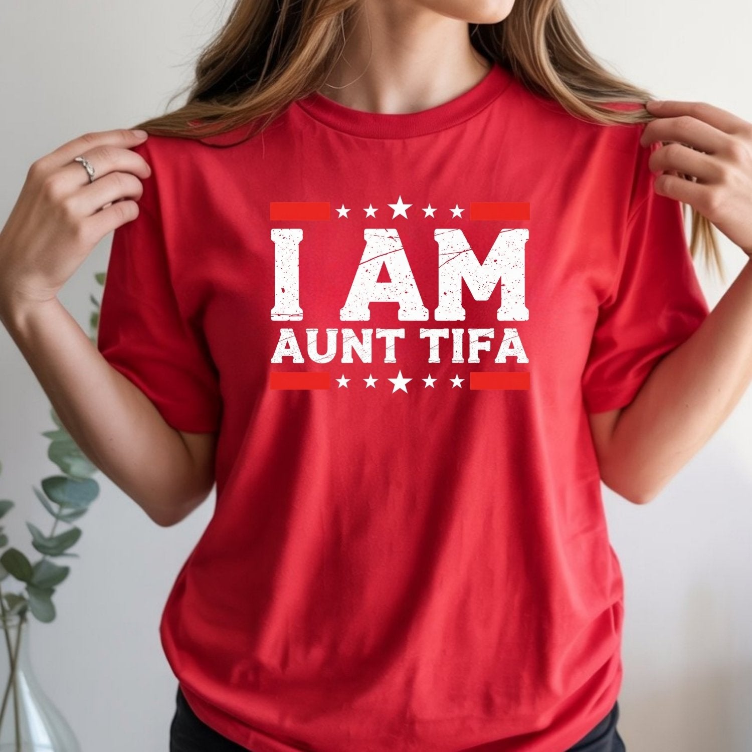 I Am Aunt Tifa T-Shirt – Cute Funny Meme Shirt for Women